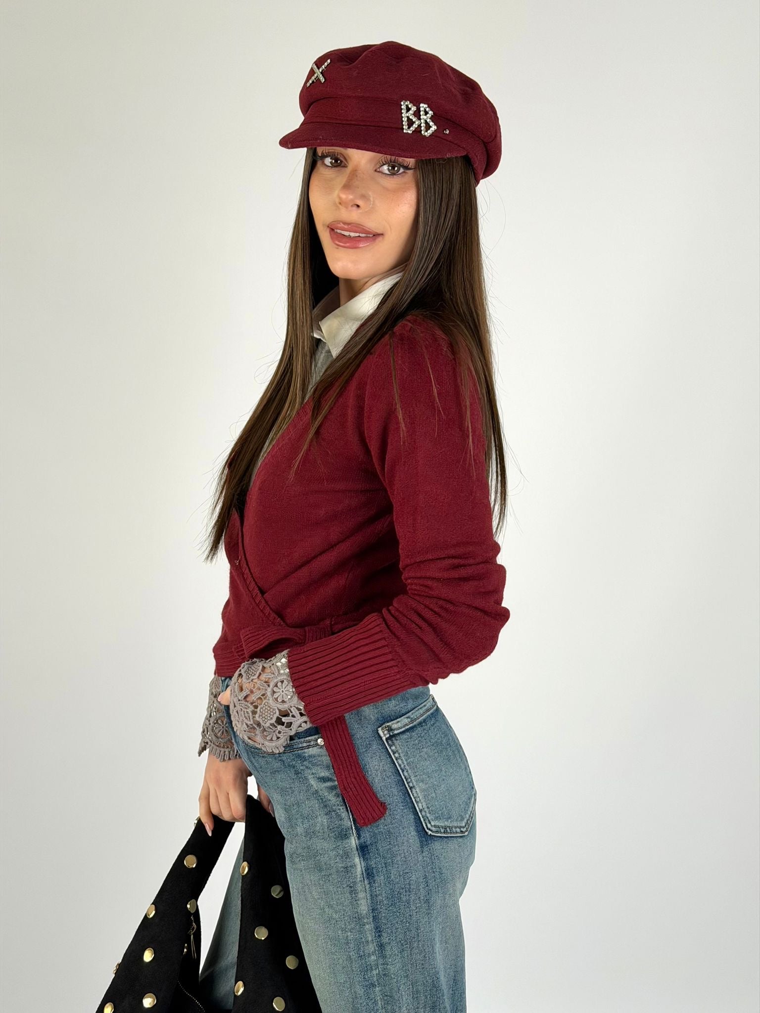 Maglia scaldacuore bordeaux