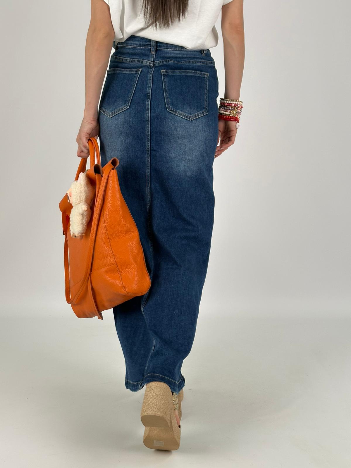 Gonna di jeans spacco