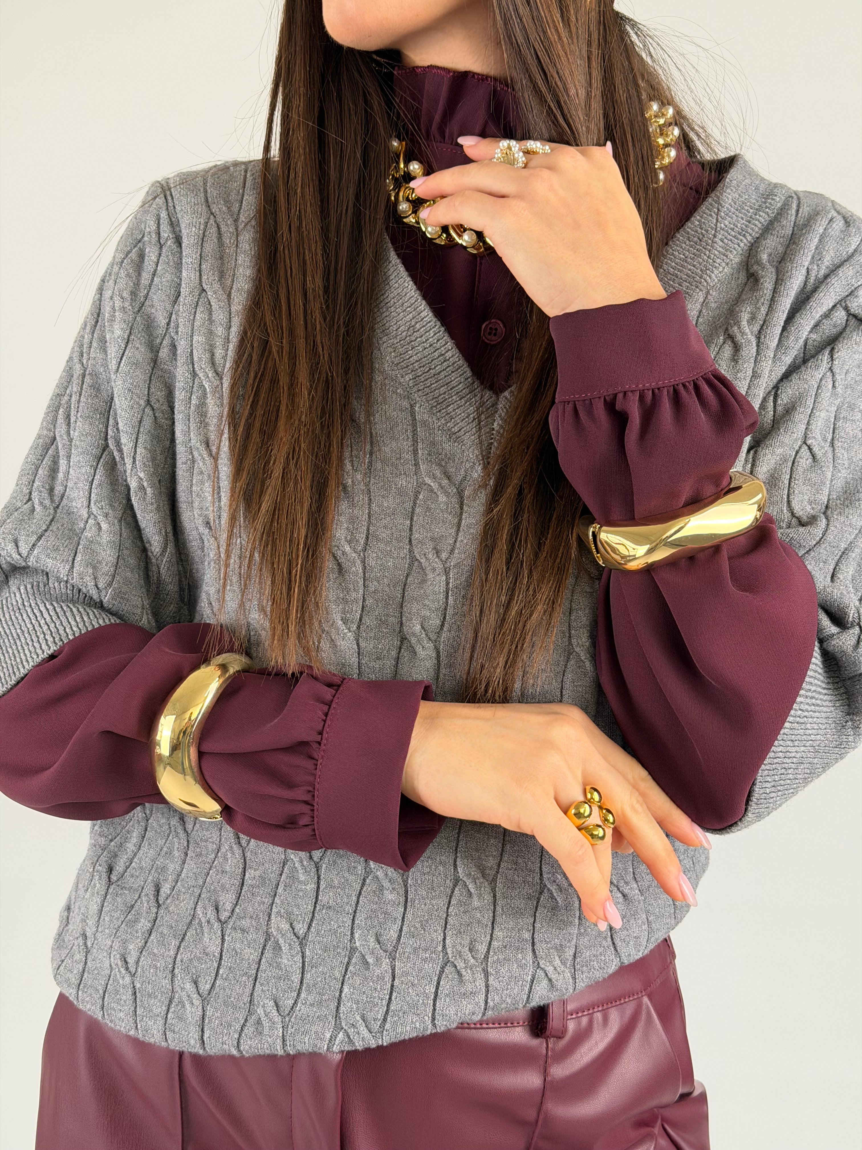 Bracciale rigido geometrico