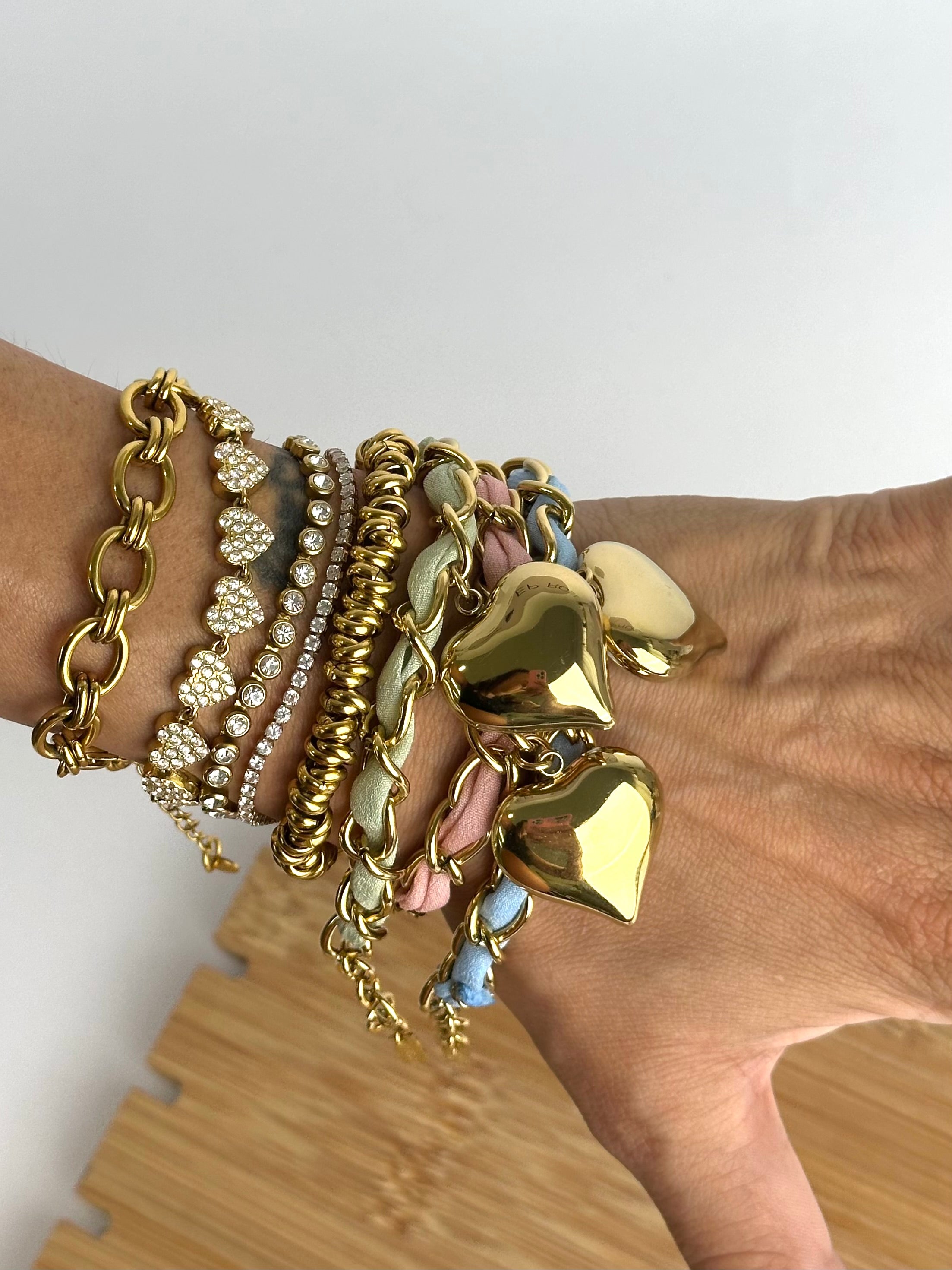 Bracciale cuore amore rosa