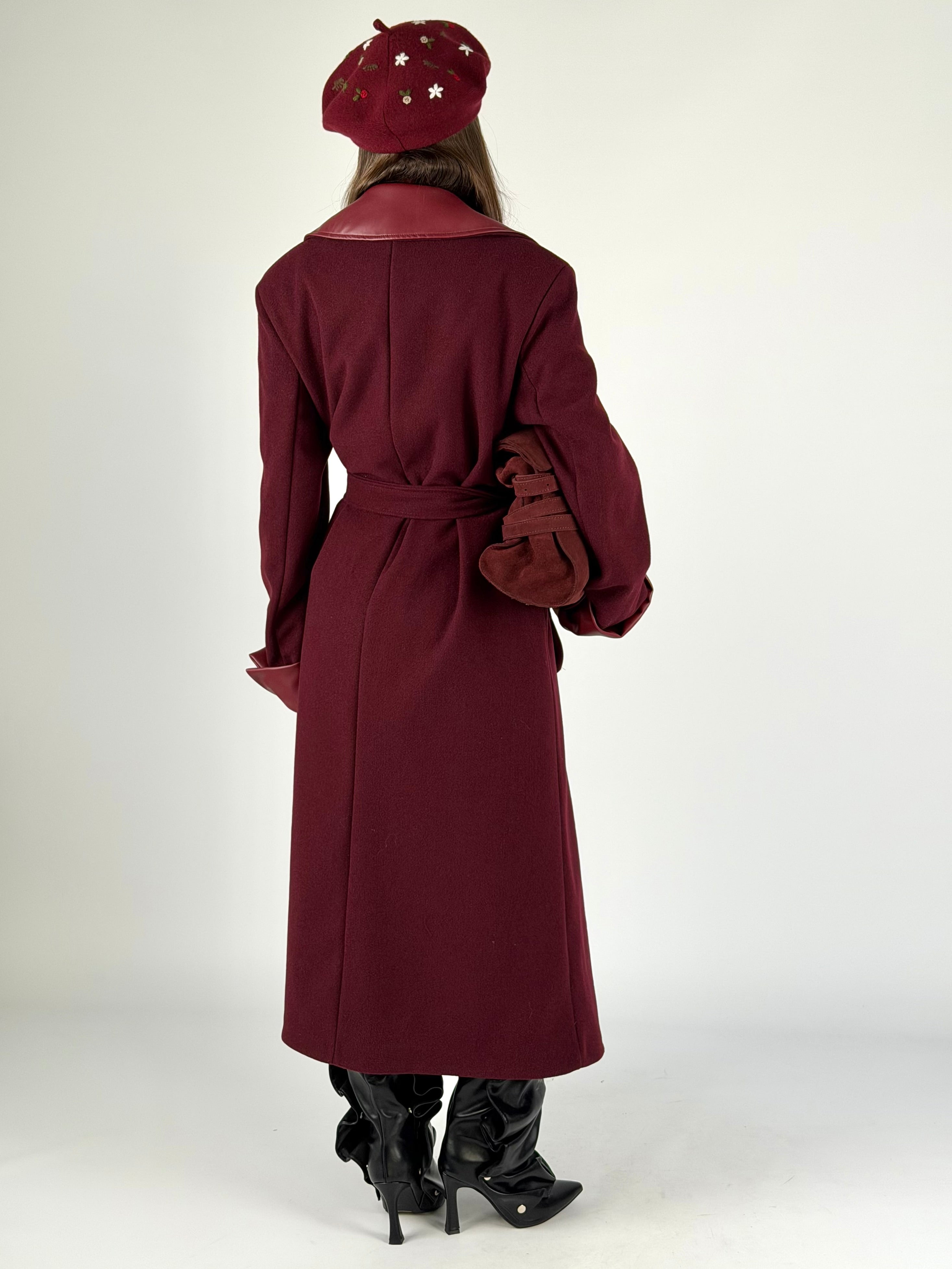 Cappotto madame bordeaux