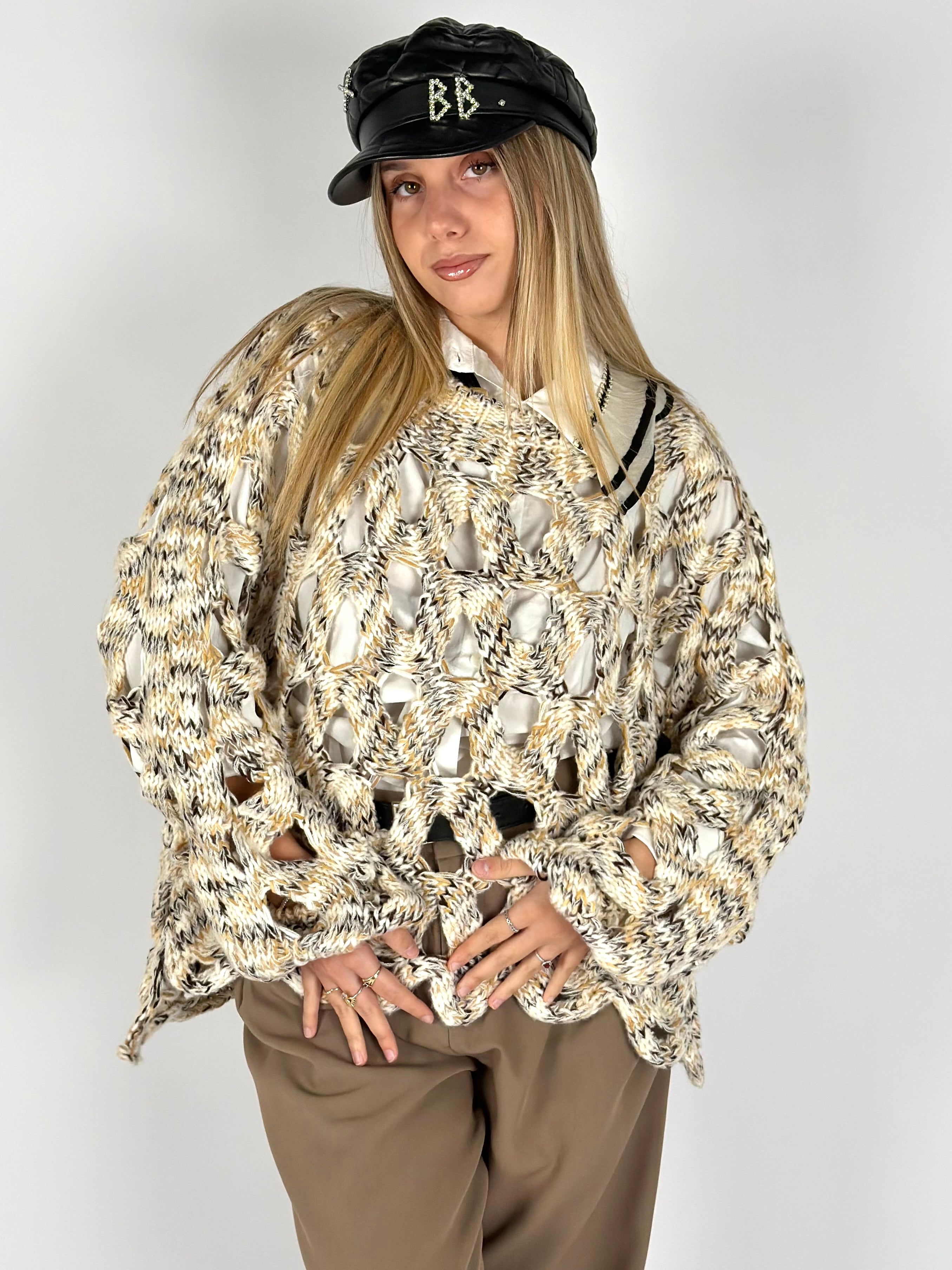 Maglia Micol bicolor moro