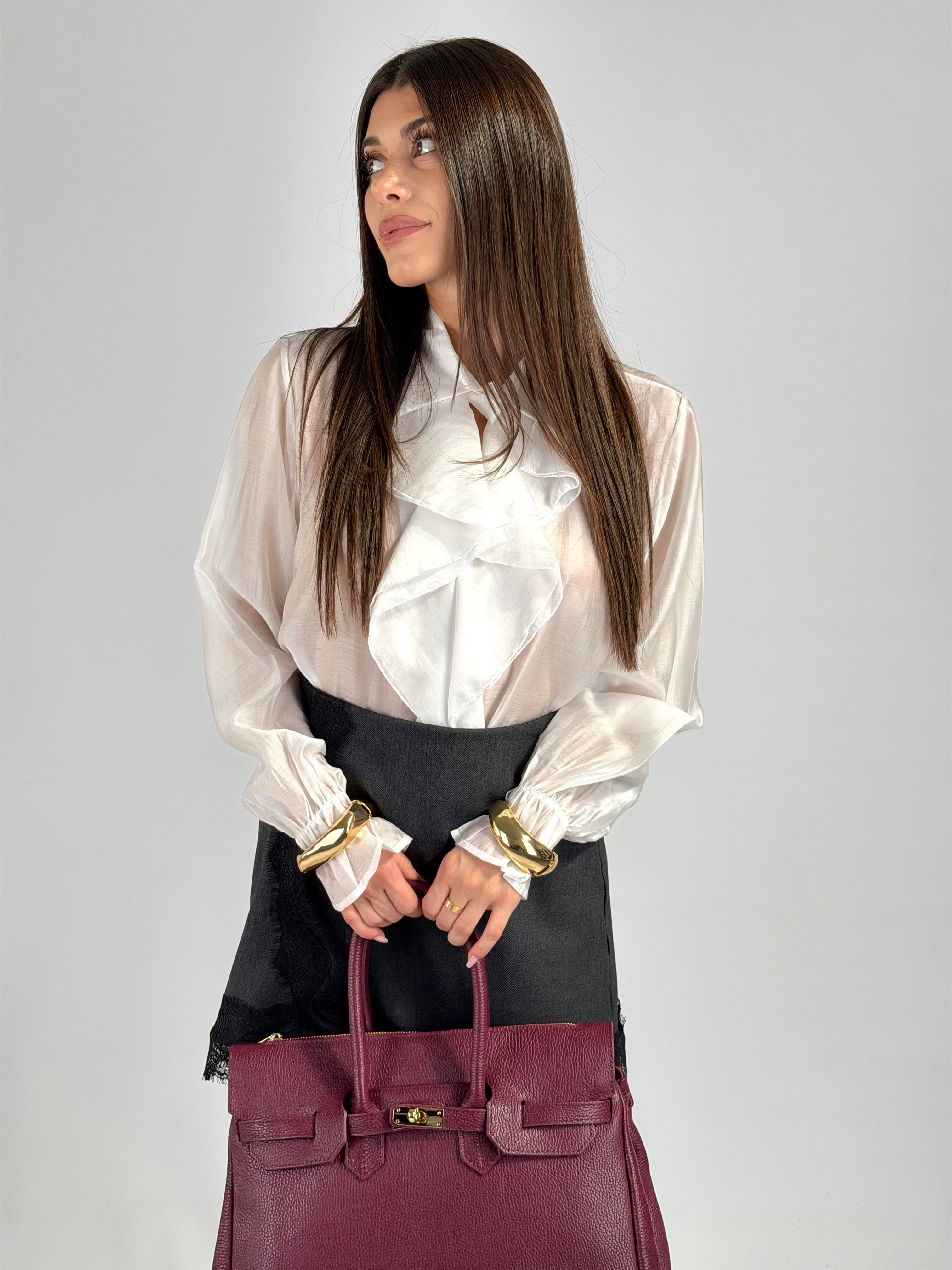 Camicia volant premium bianco