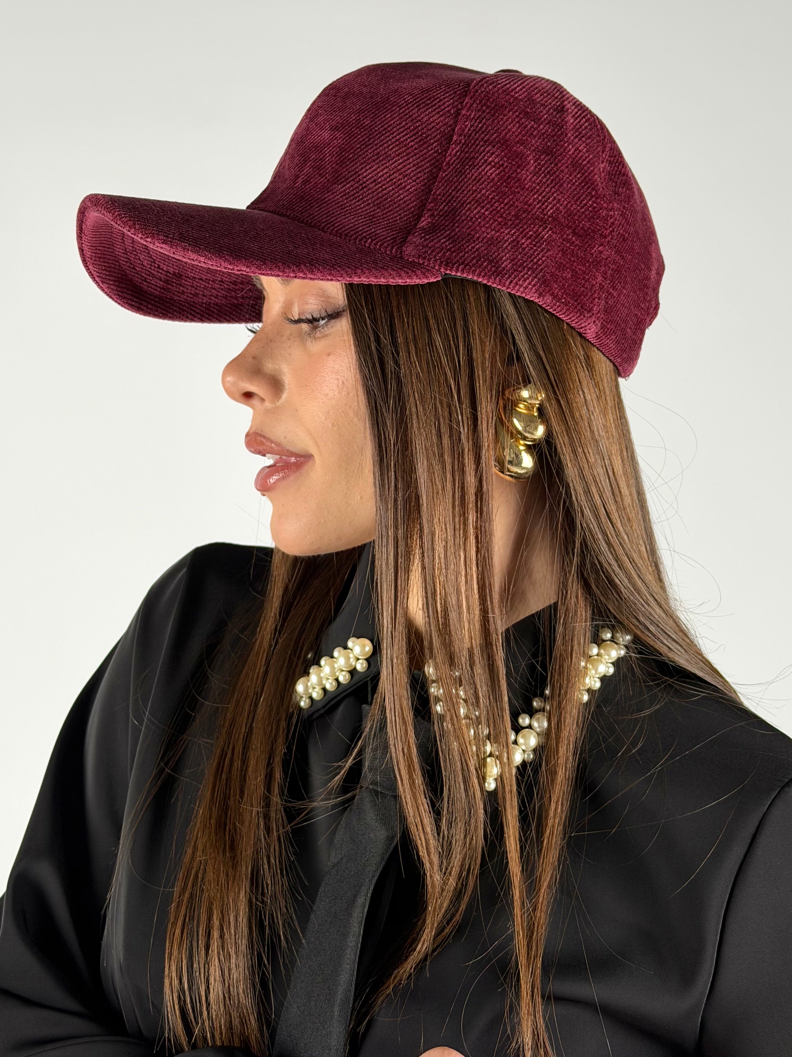 Cappello visiera scamosciato - 5 colori