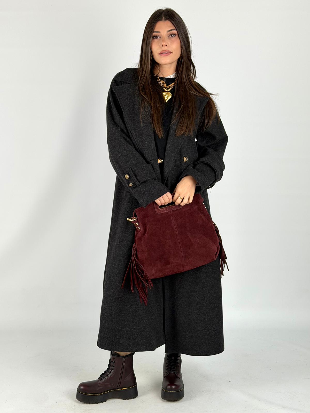 Maxi cappotto ASIA nero