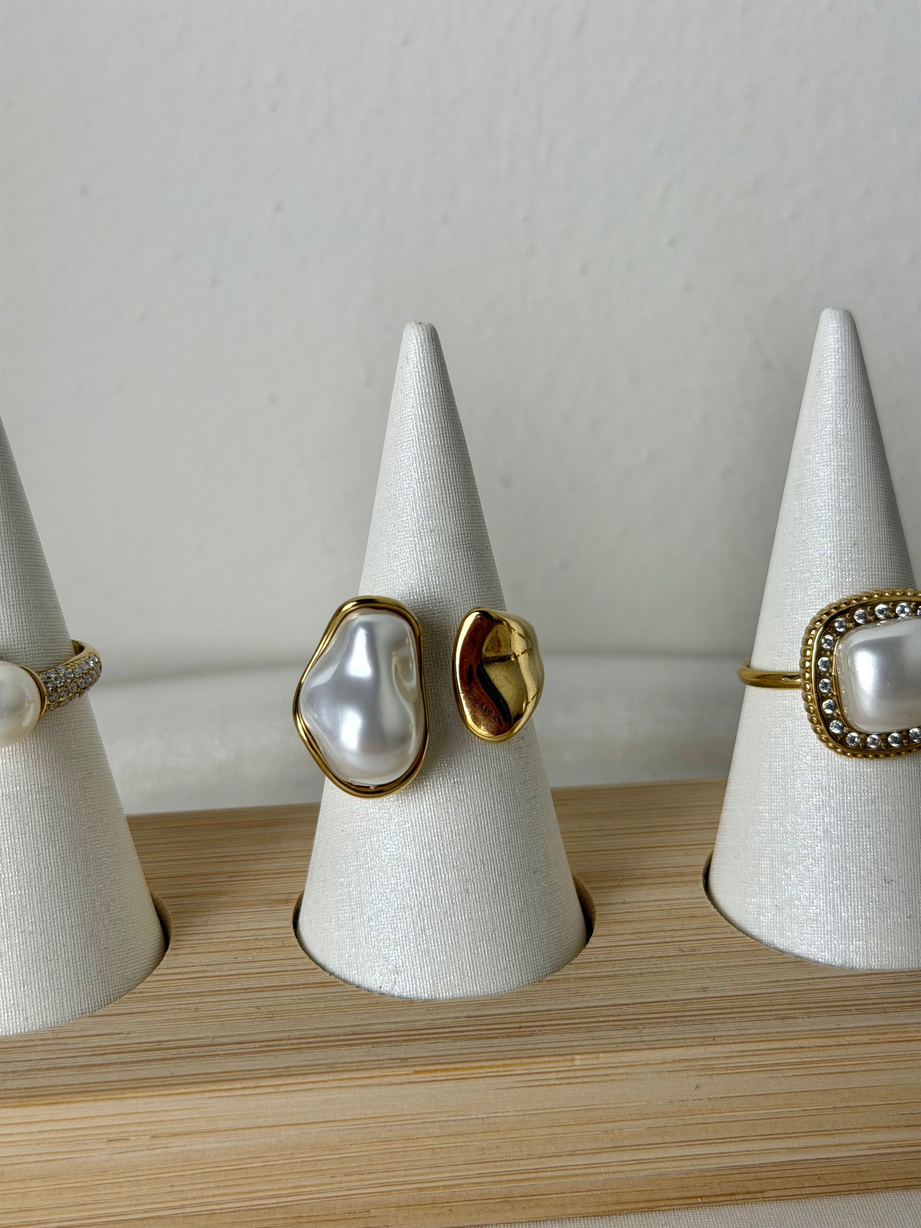 Anello maxi perla - collezione perla