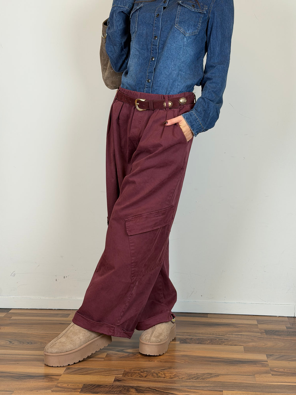 Pantalone Loren bordeaux