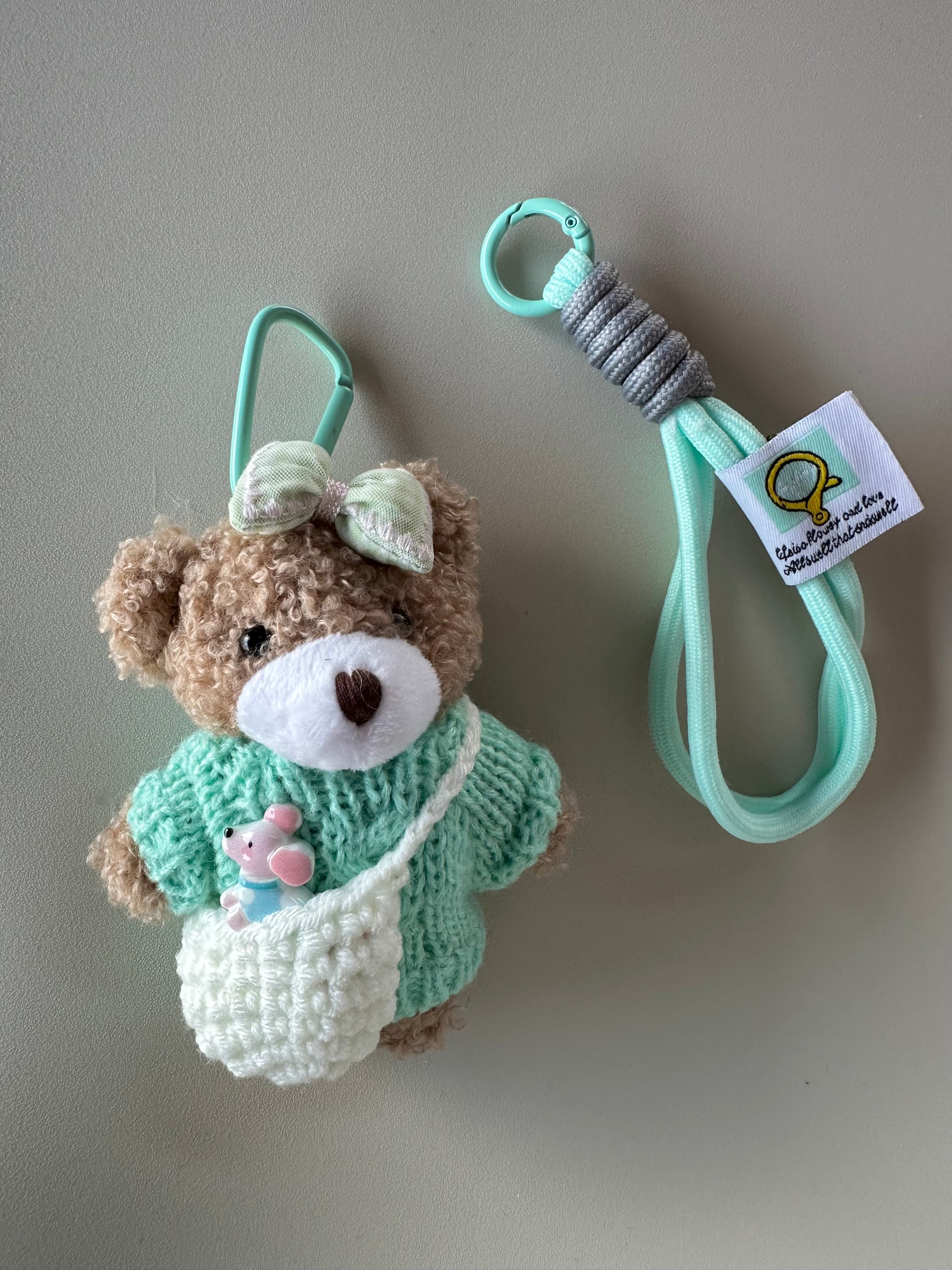 Ciondolo Borsa Teddy verde menta