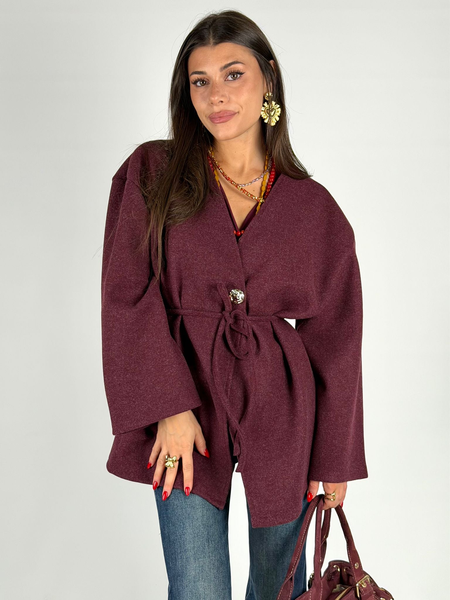 Cappotto Britney bordeaux