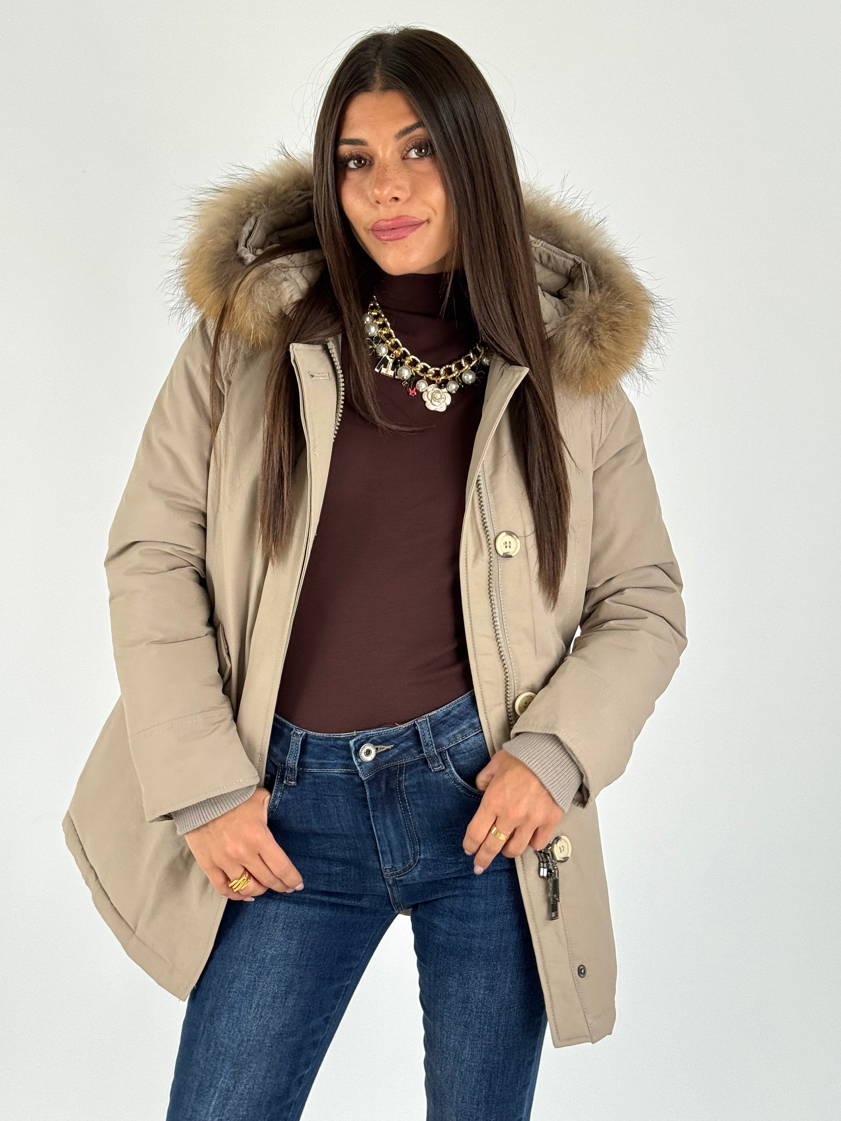 Giaccone Parka beige