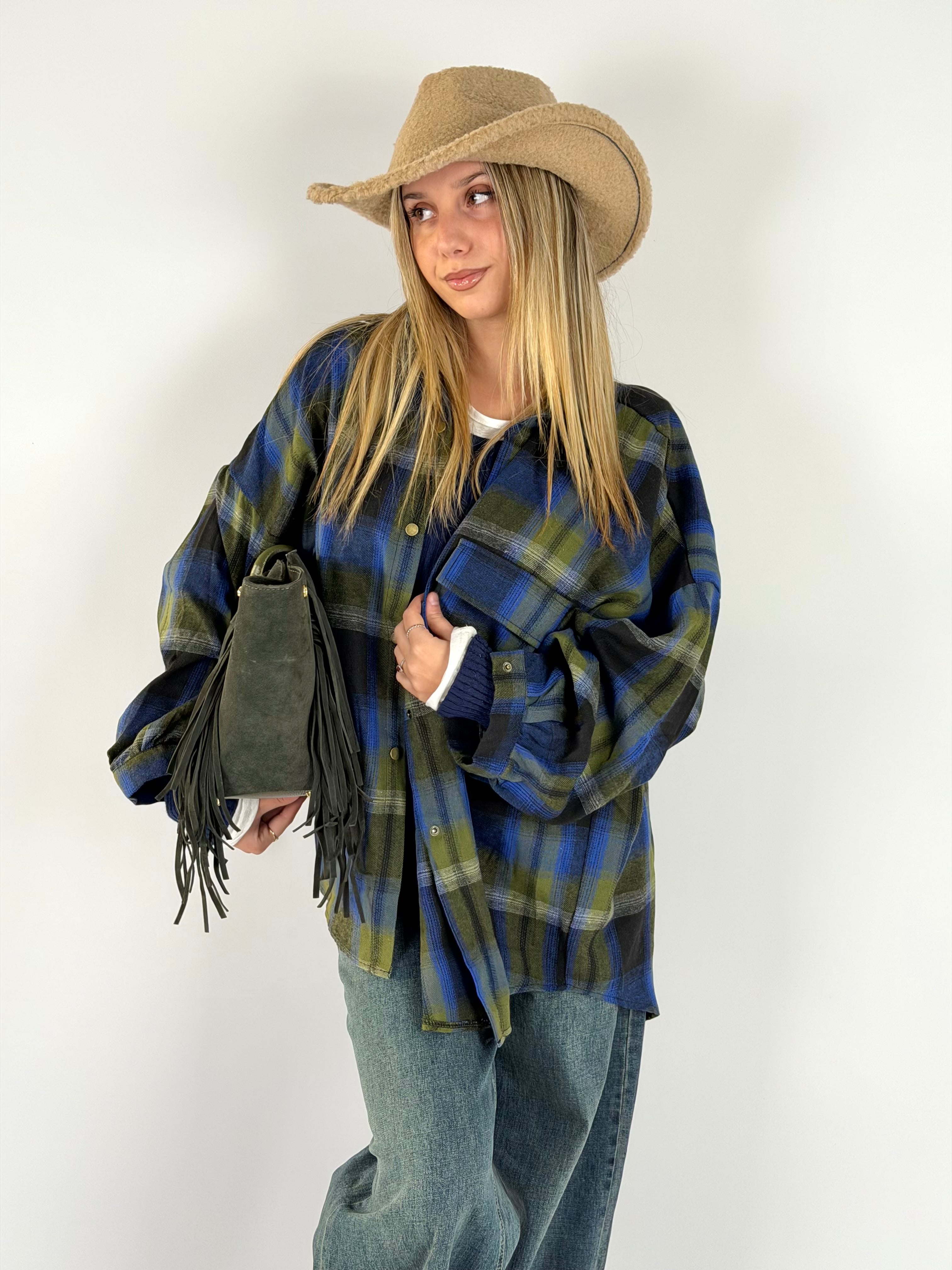 Camicia check Greta verde