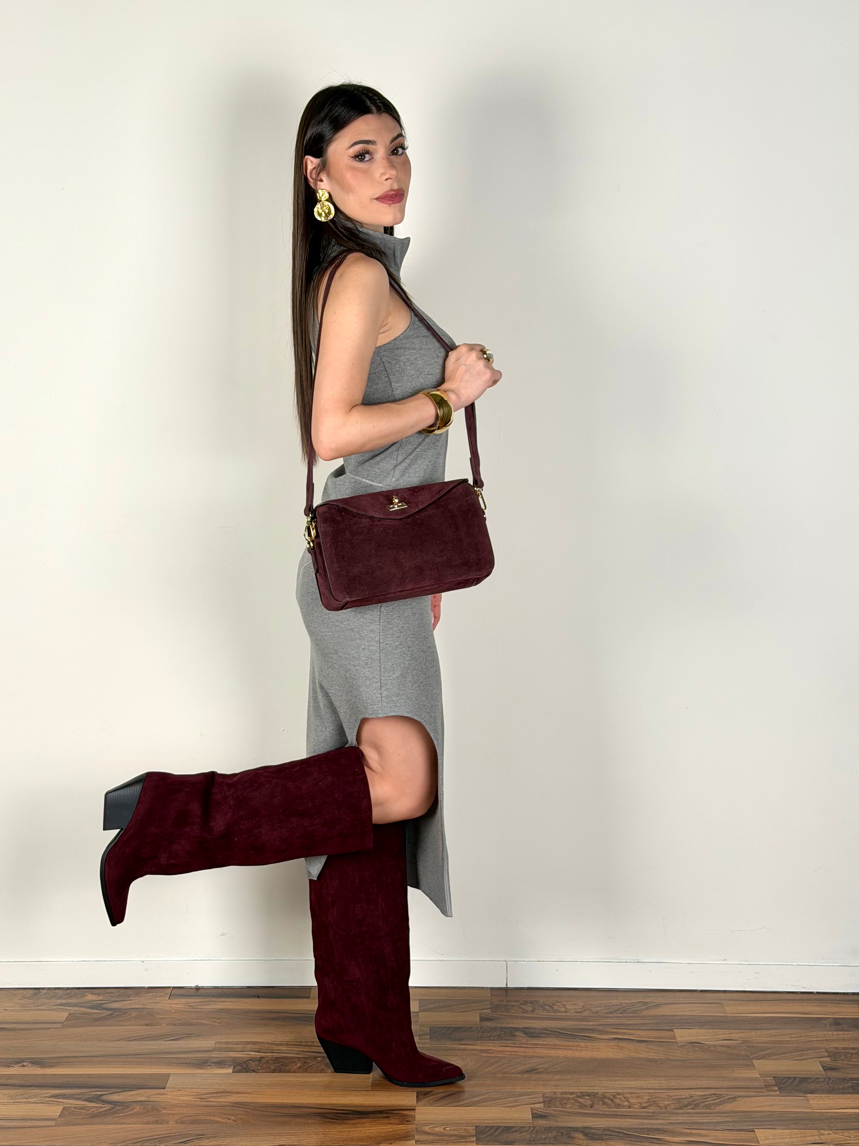 Abito Zip grigio