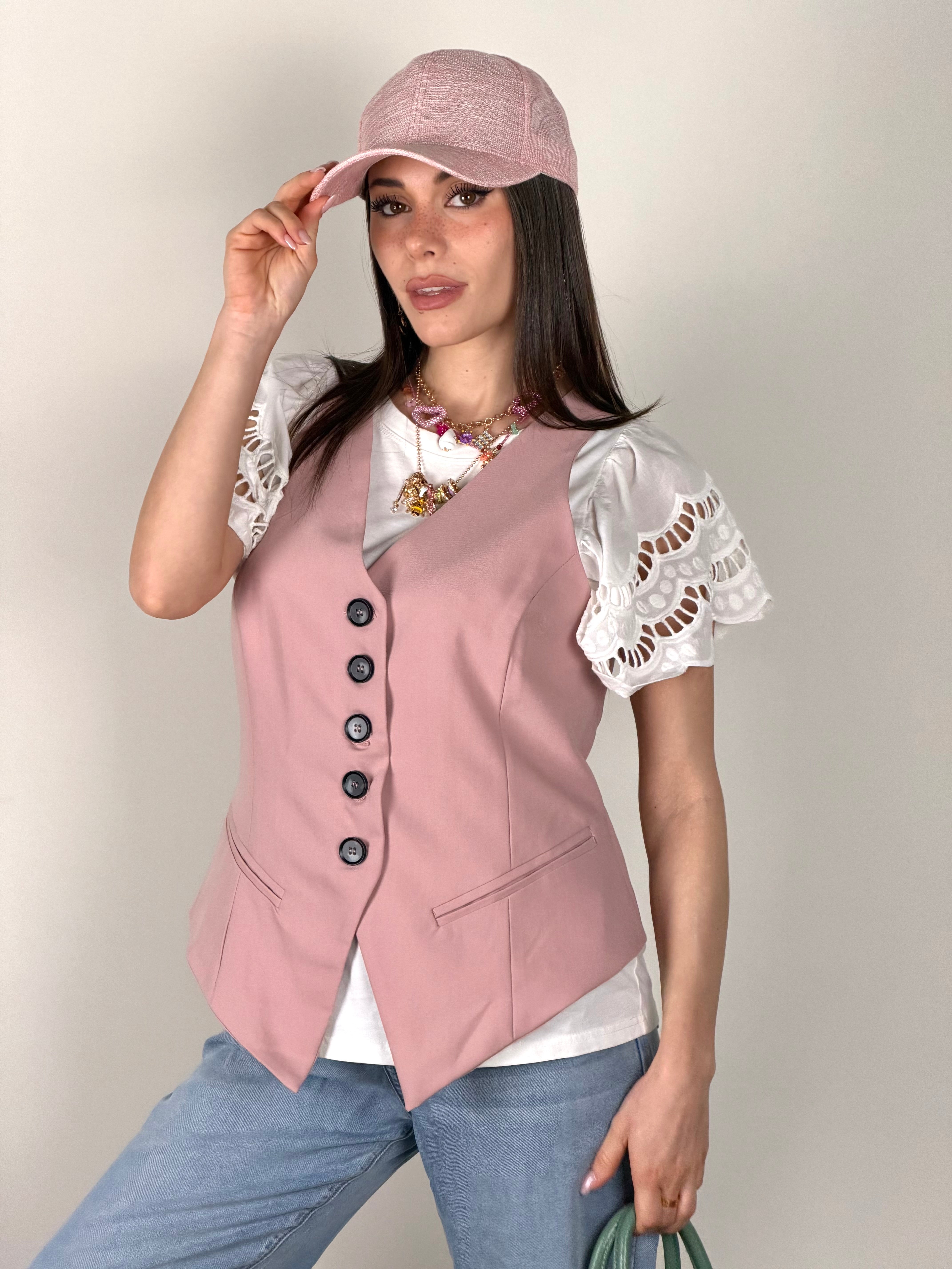 Gilet Andrea rosa