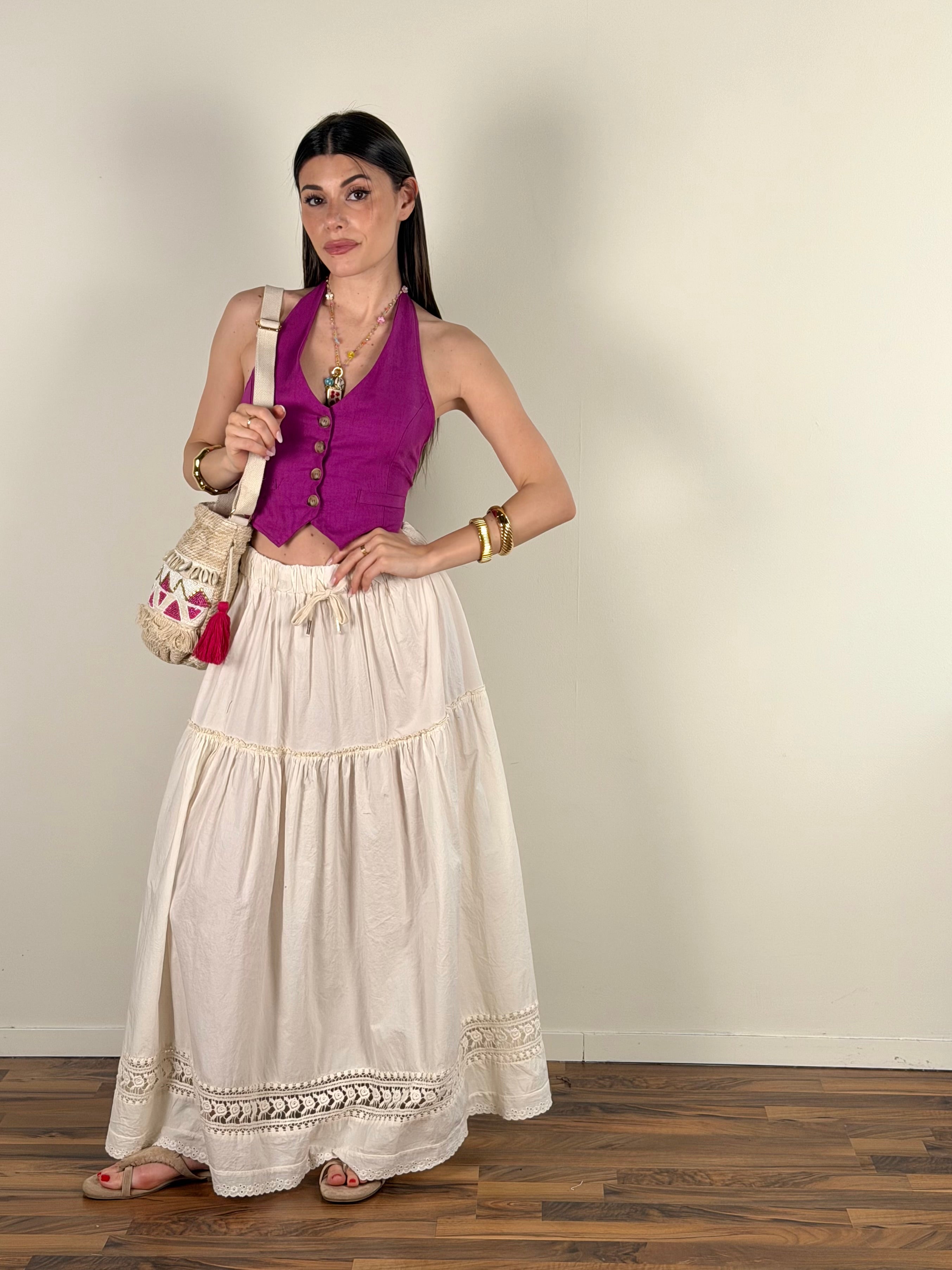 Top Dorotea fucsia