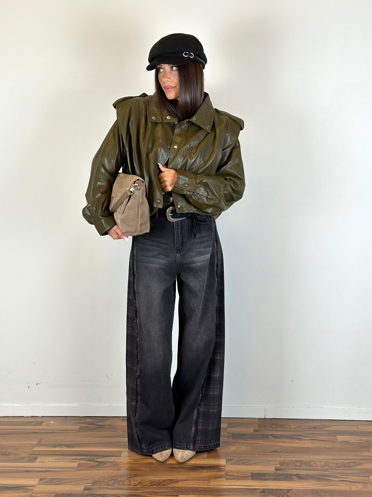 Bomber ecopelle London verde