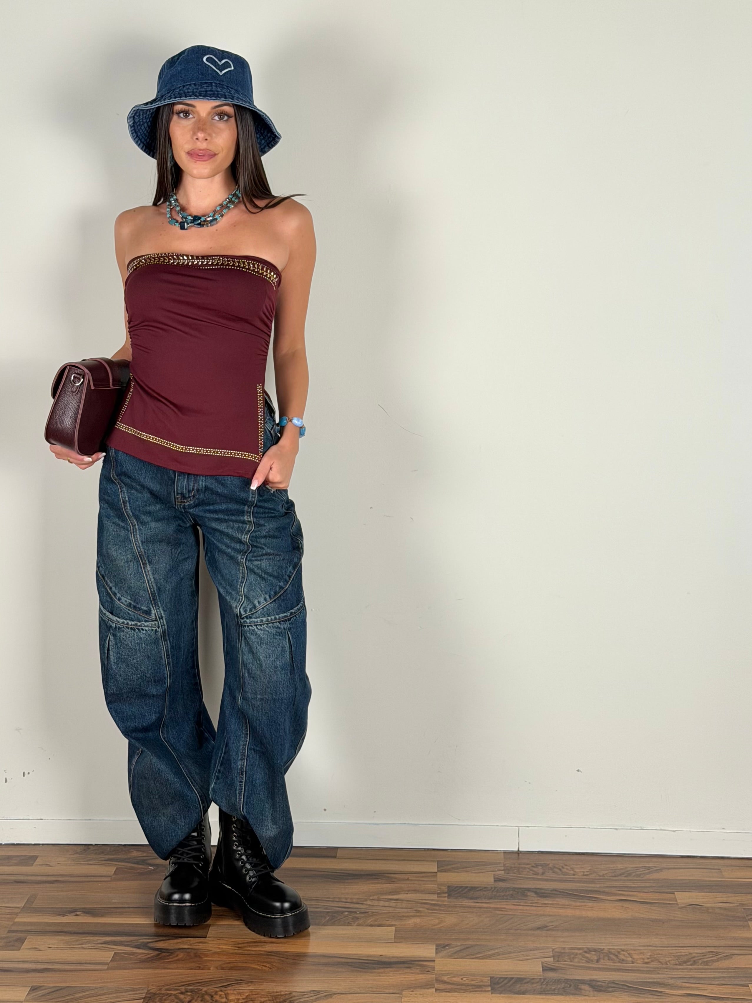 Top Vera bordeaux