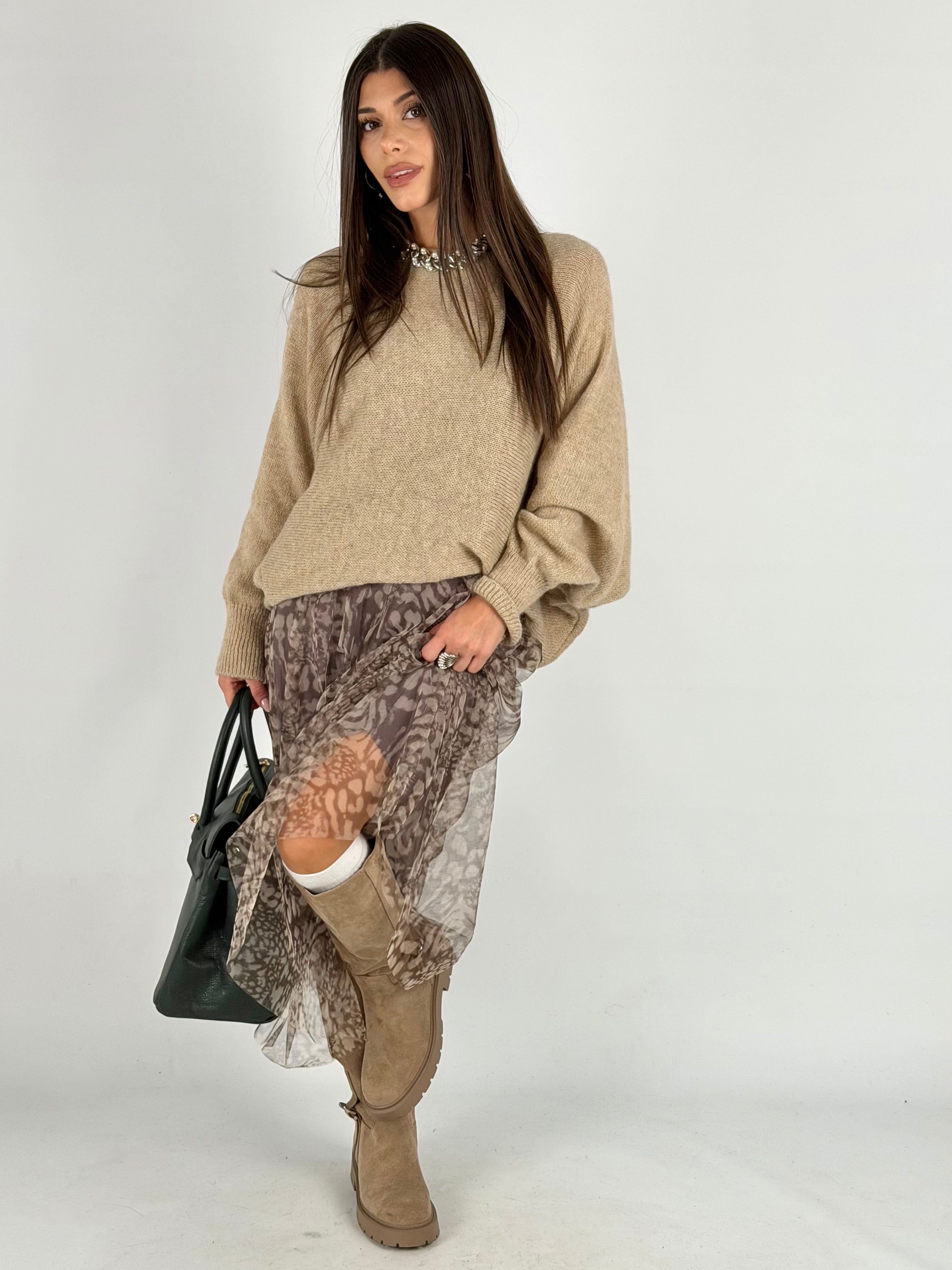 Abito + maglione Carly beige
