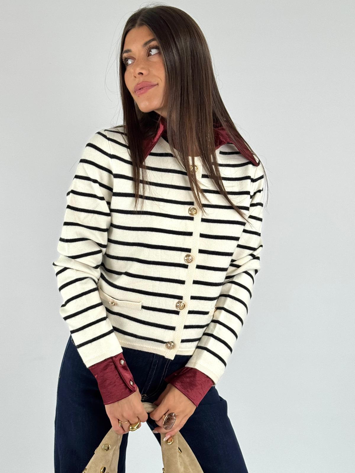 Maglioncino righe nero