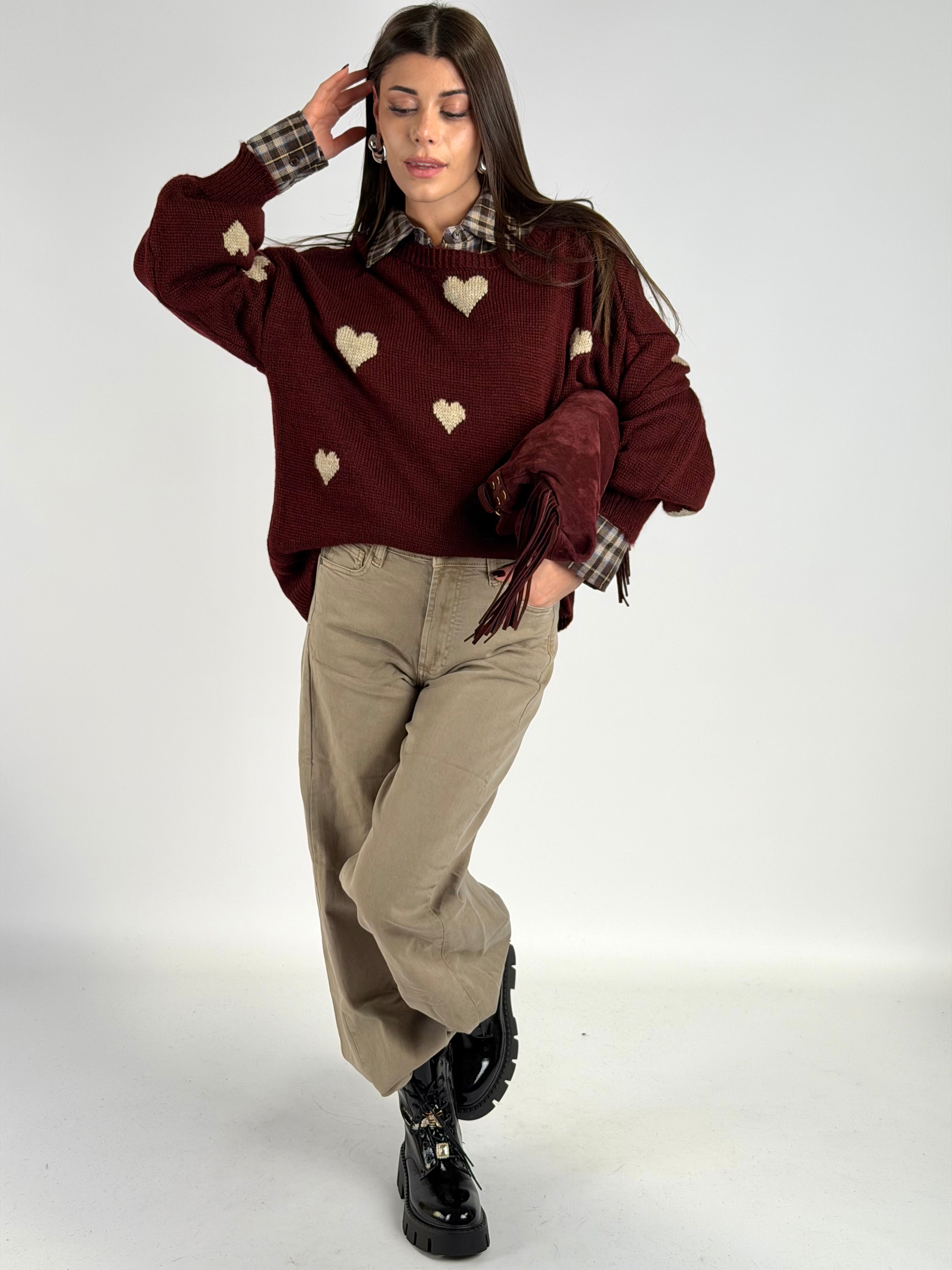 Maglia Romantica bordeaux