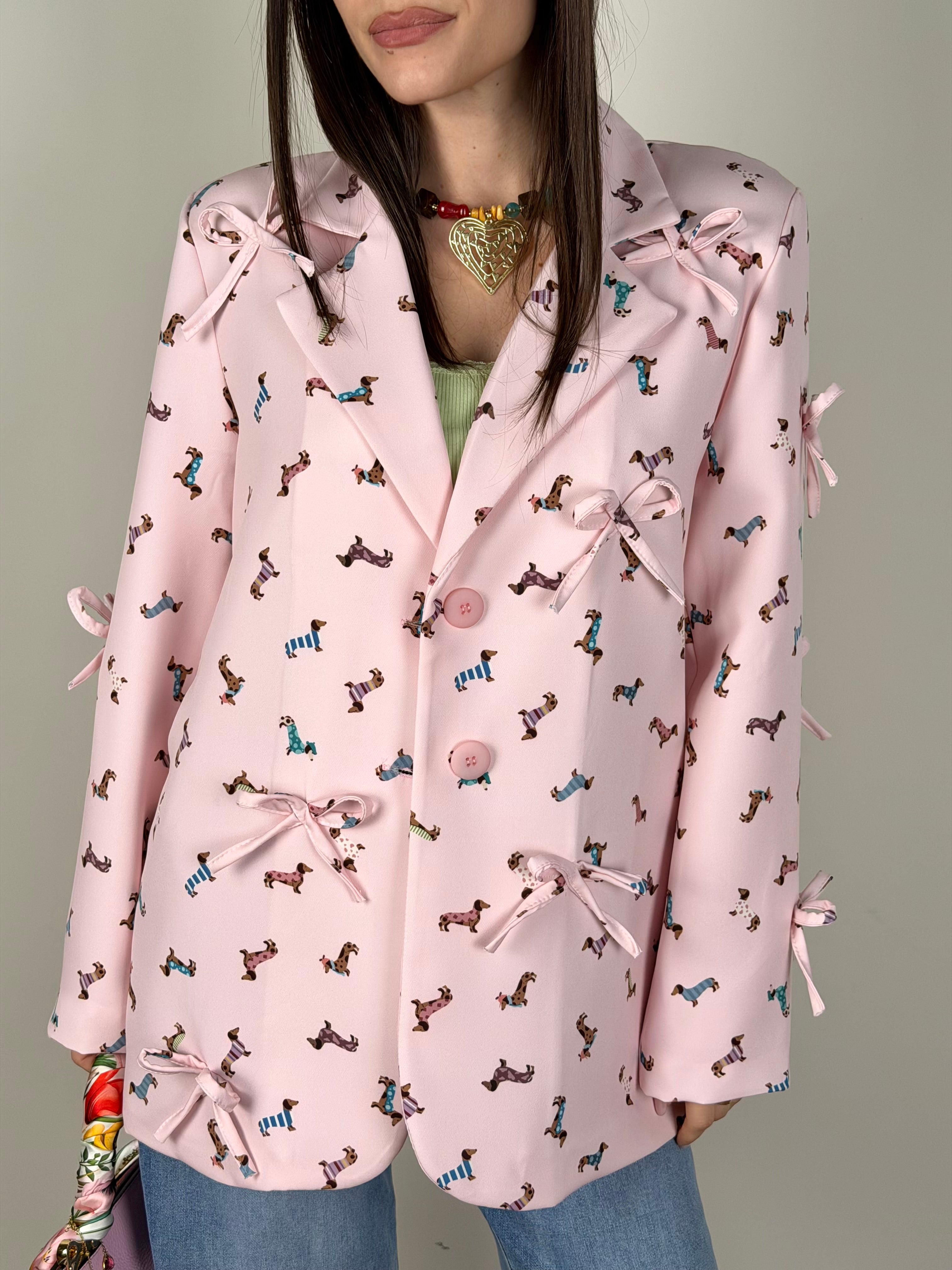 Giacca dog rosa
