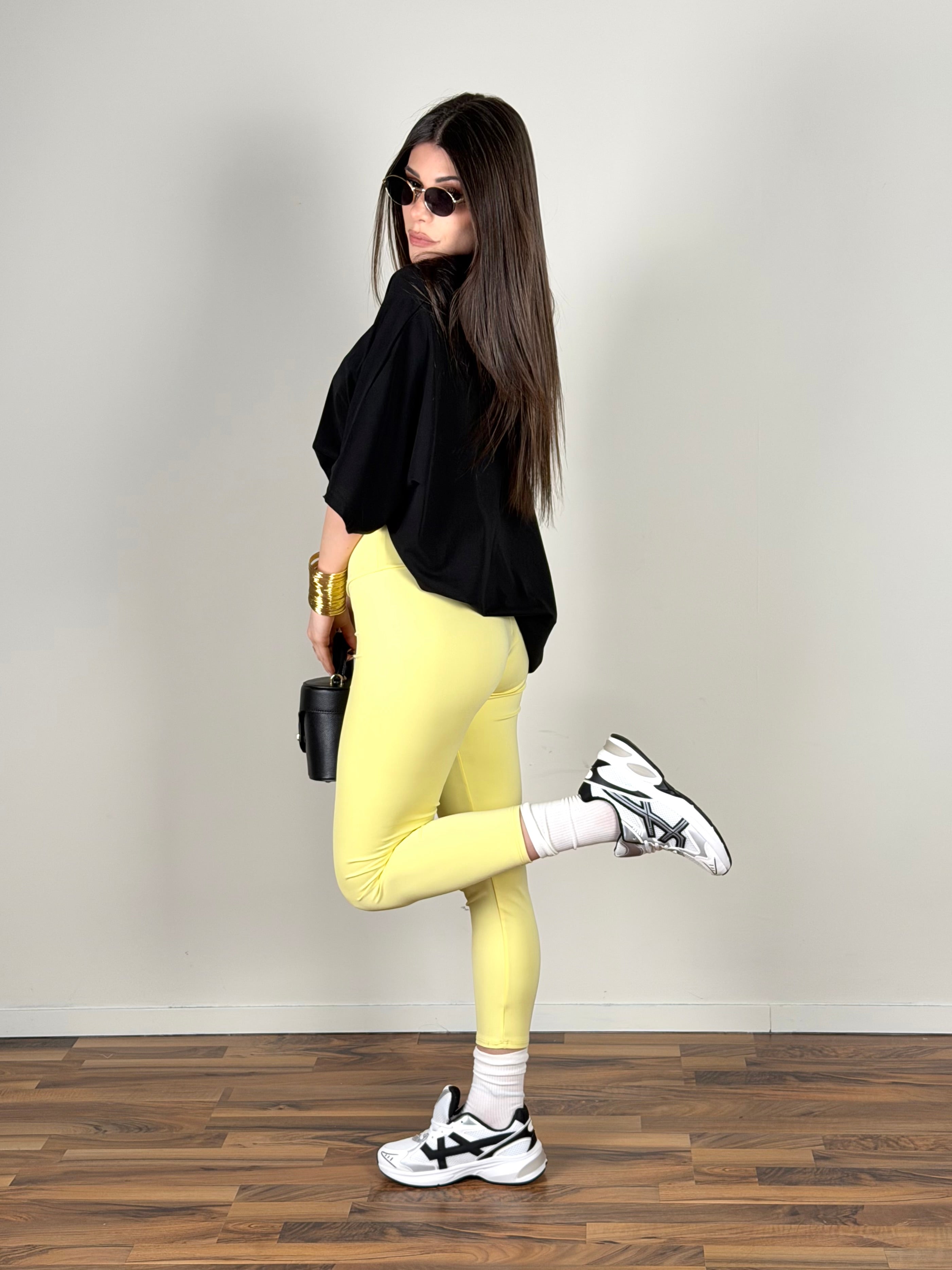 Leggins street giallo
