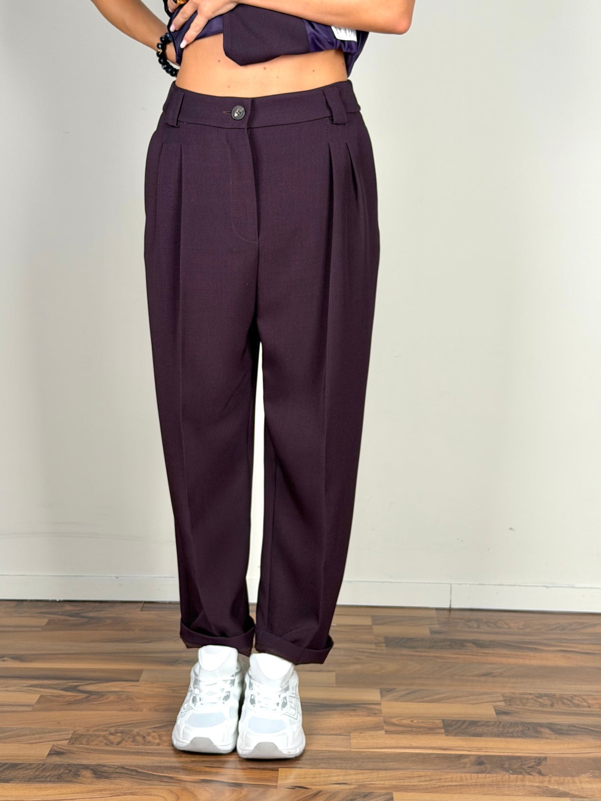 Pantalone Diana bordeaux