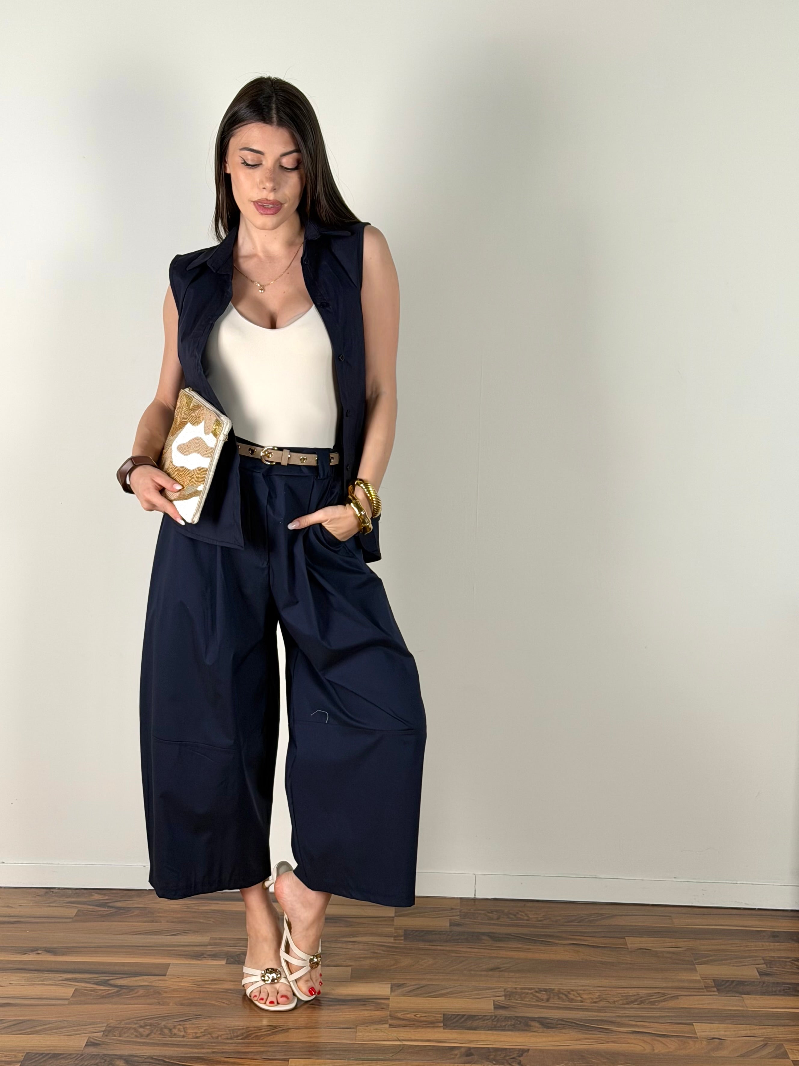 Camicia Singapore blu