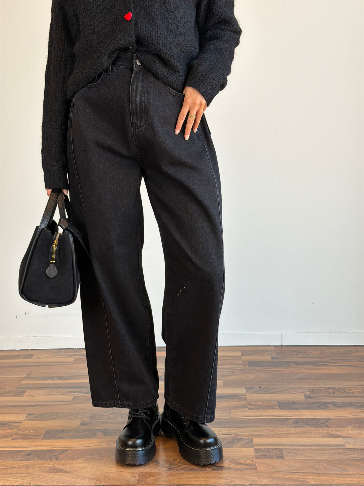 Jeans Sfrangiato nero