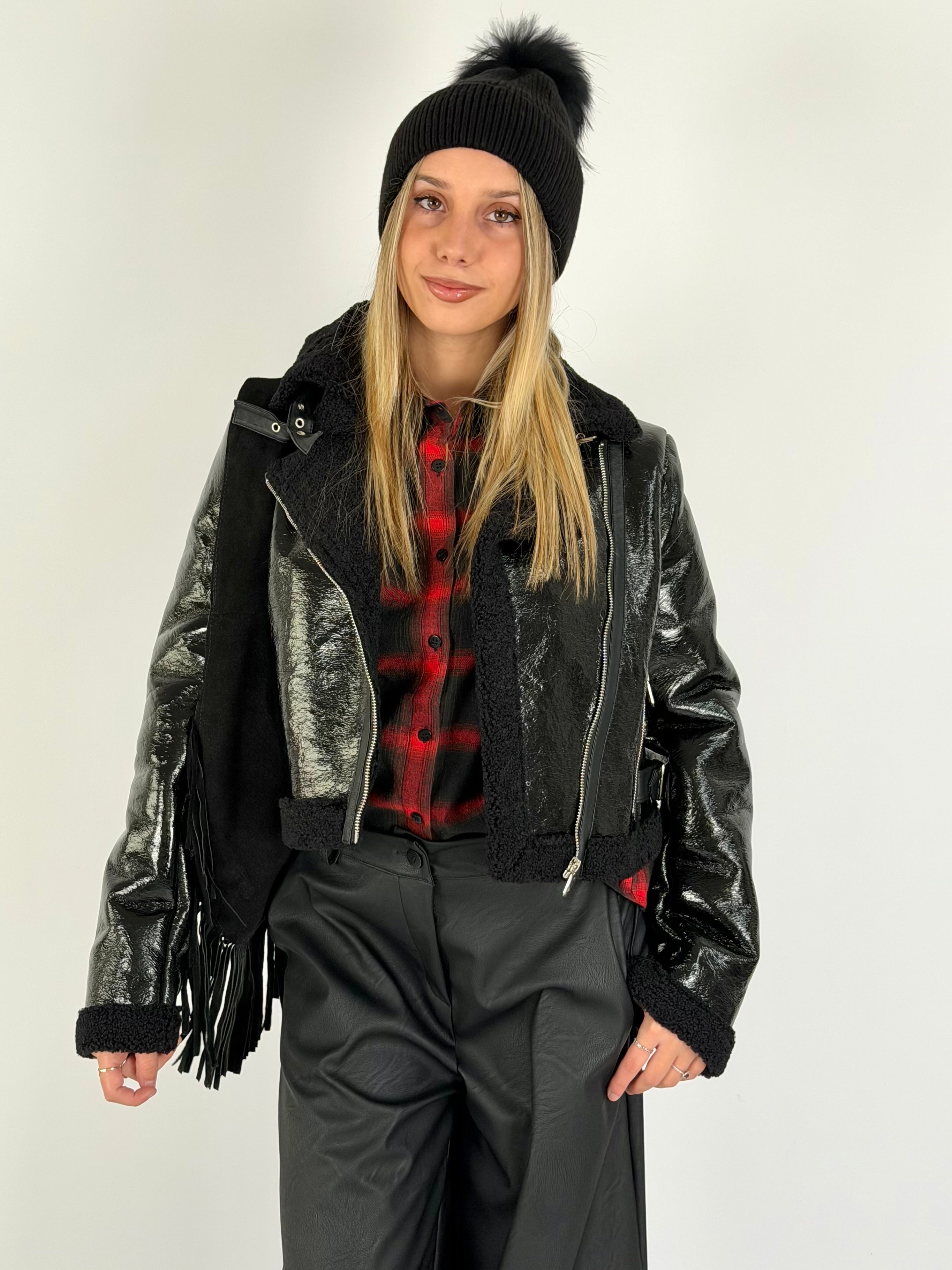 Giubbino laminato ecopelle