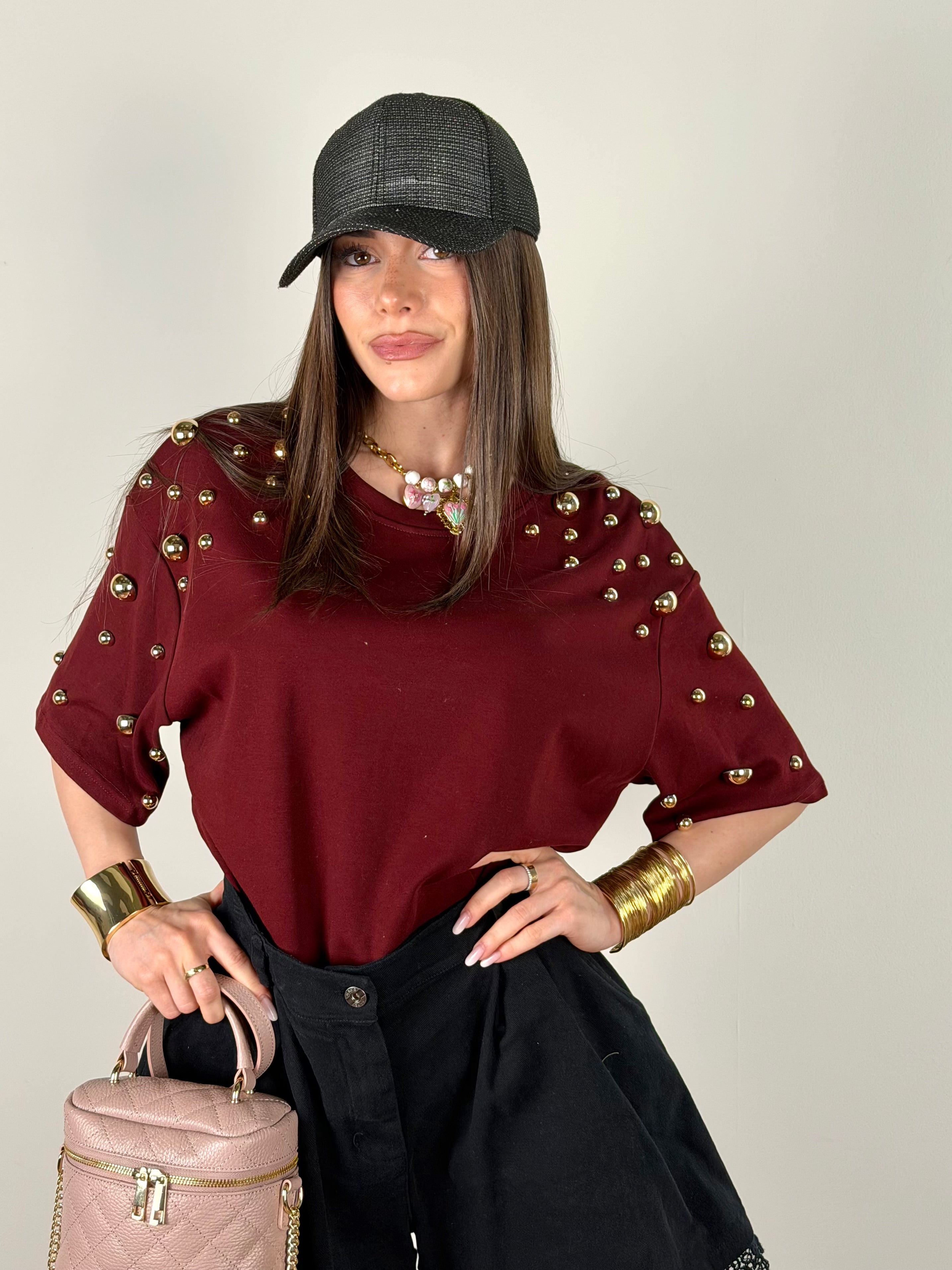 T-shirt Sun bordeaux