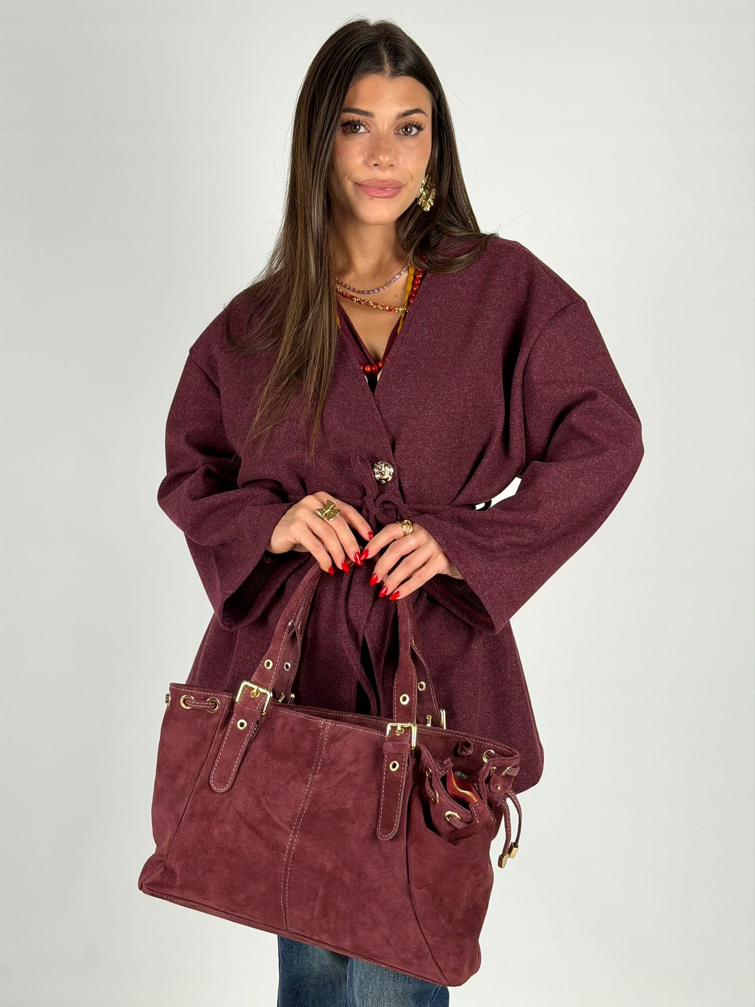 Cappotto Britney bordeaux