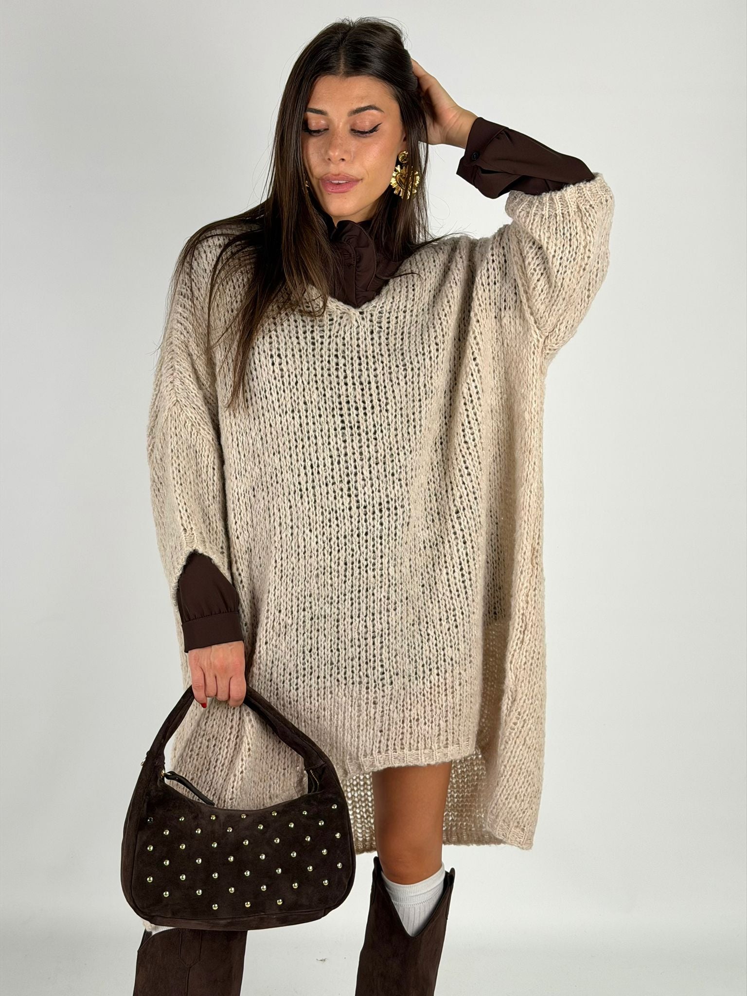 Abito/maglione Adriana beige