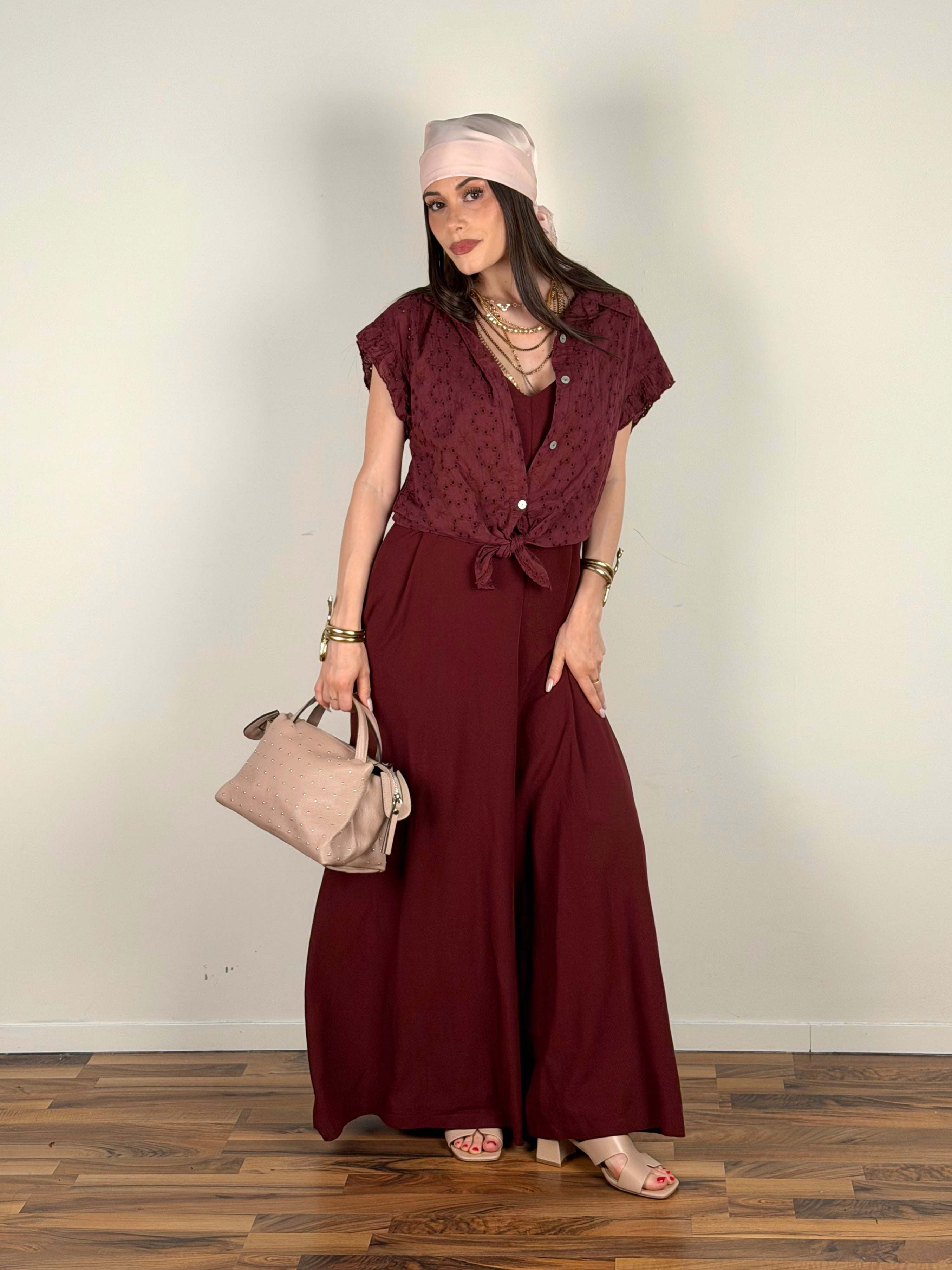 Camicia Siria bordeaux
