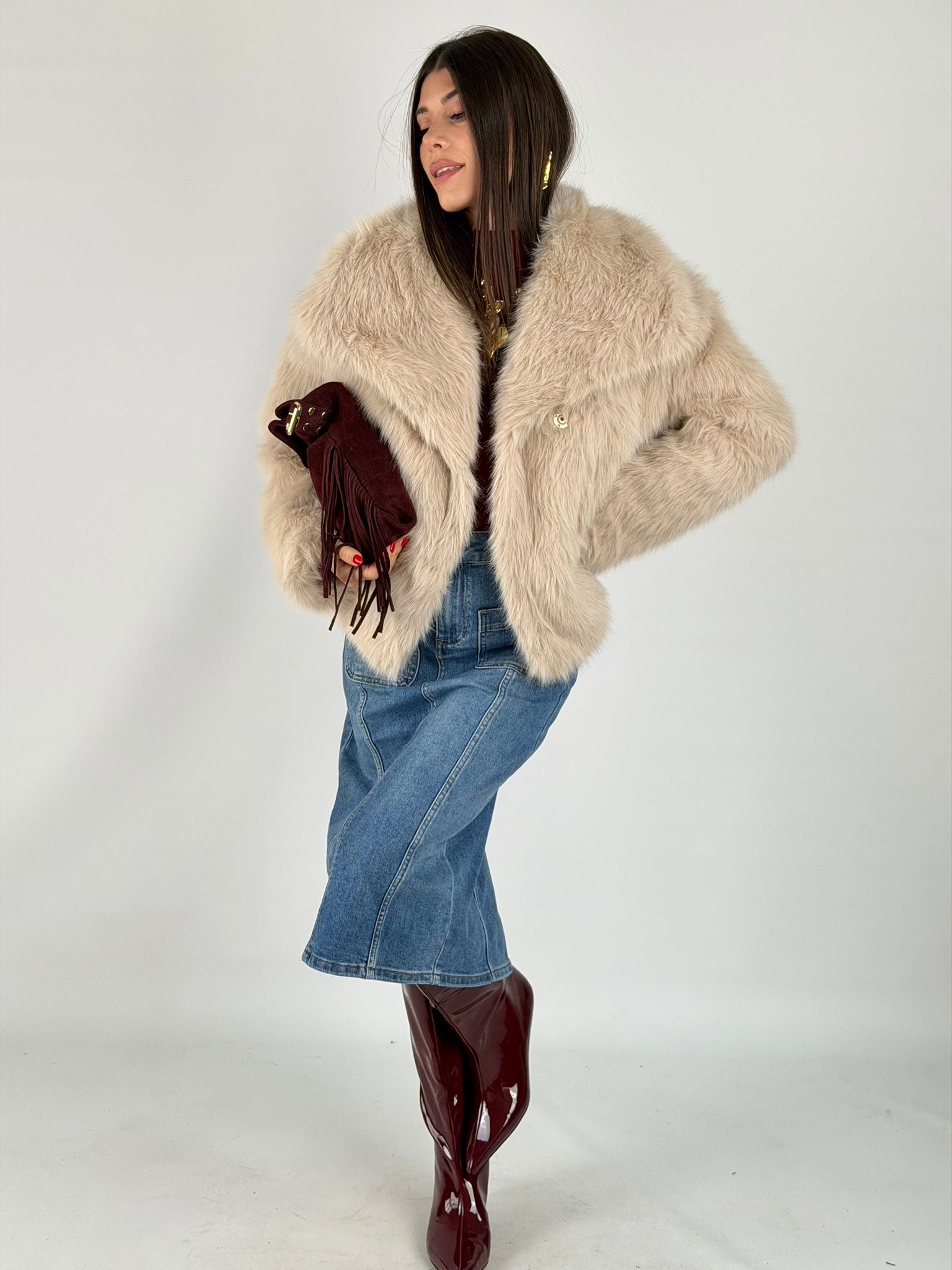 Pelliccia Gemma beige