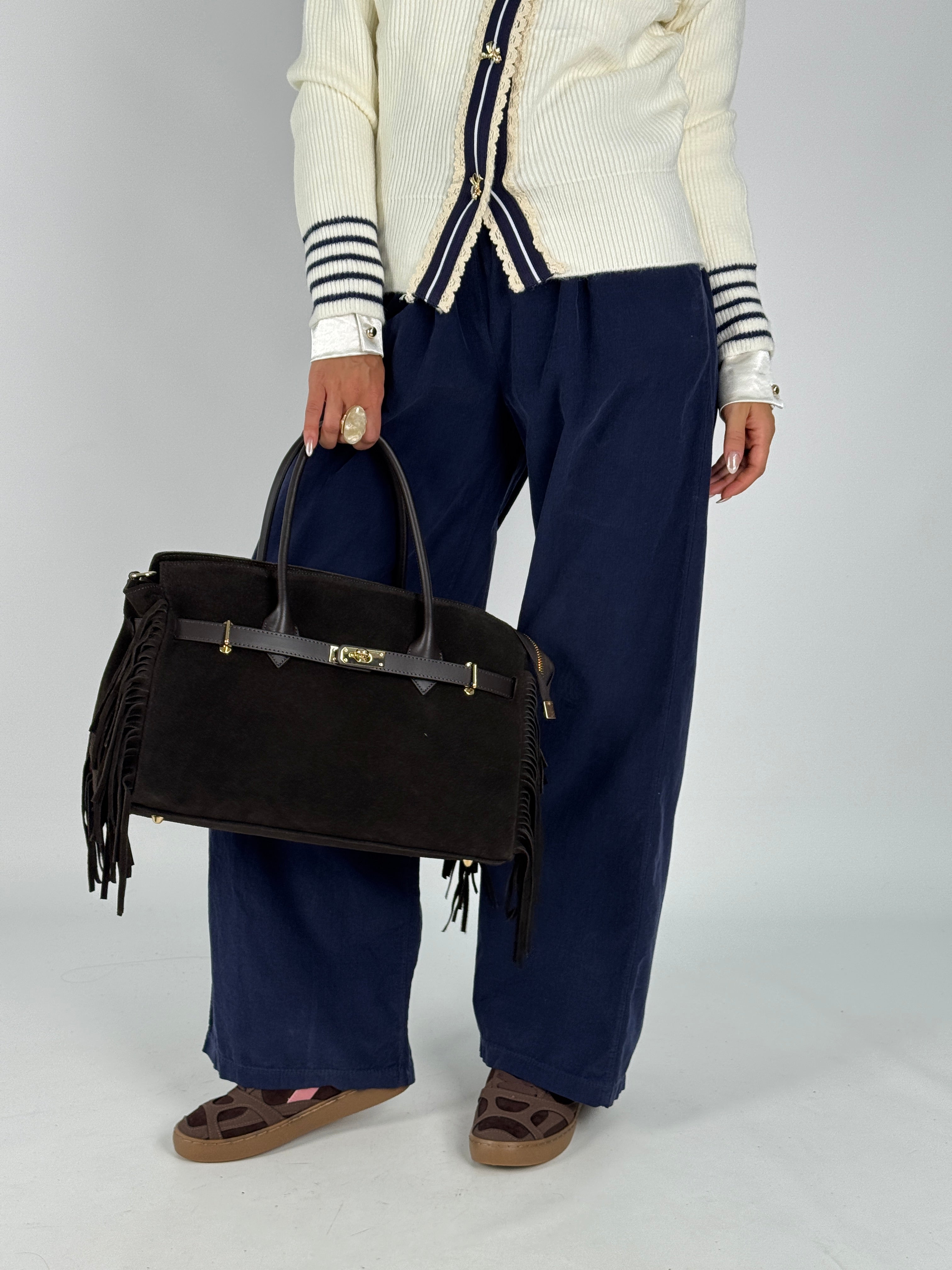 Pantalone velluto blu