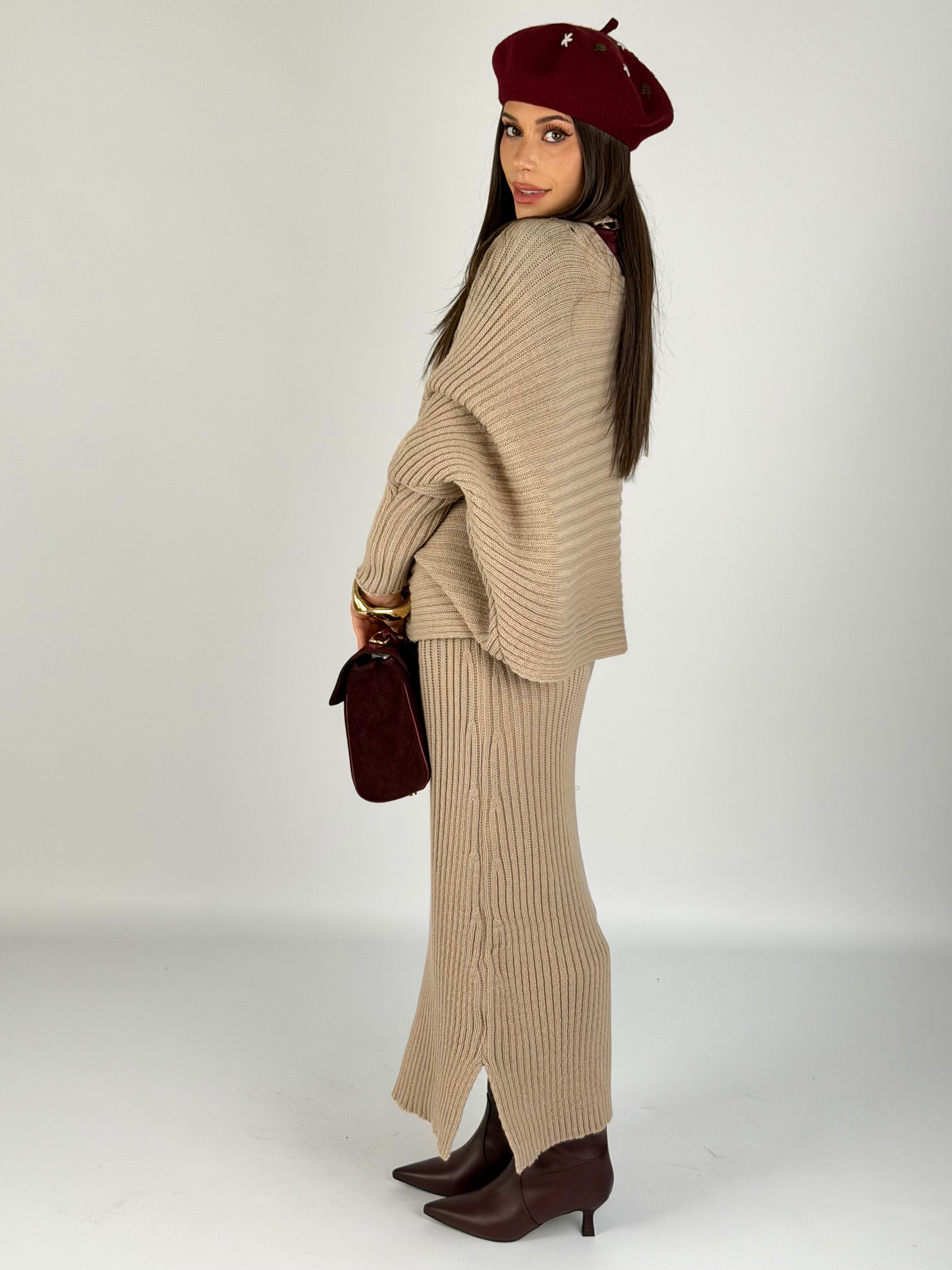 Abito + maglione Asia beige