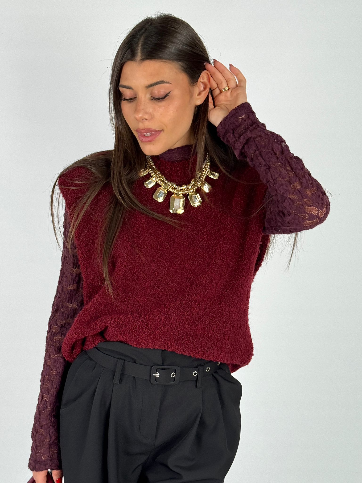 Gilet Lory bordeaux
