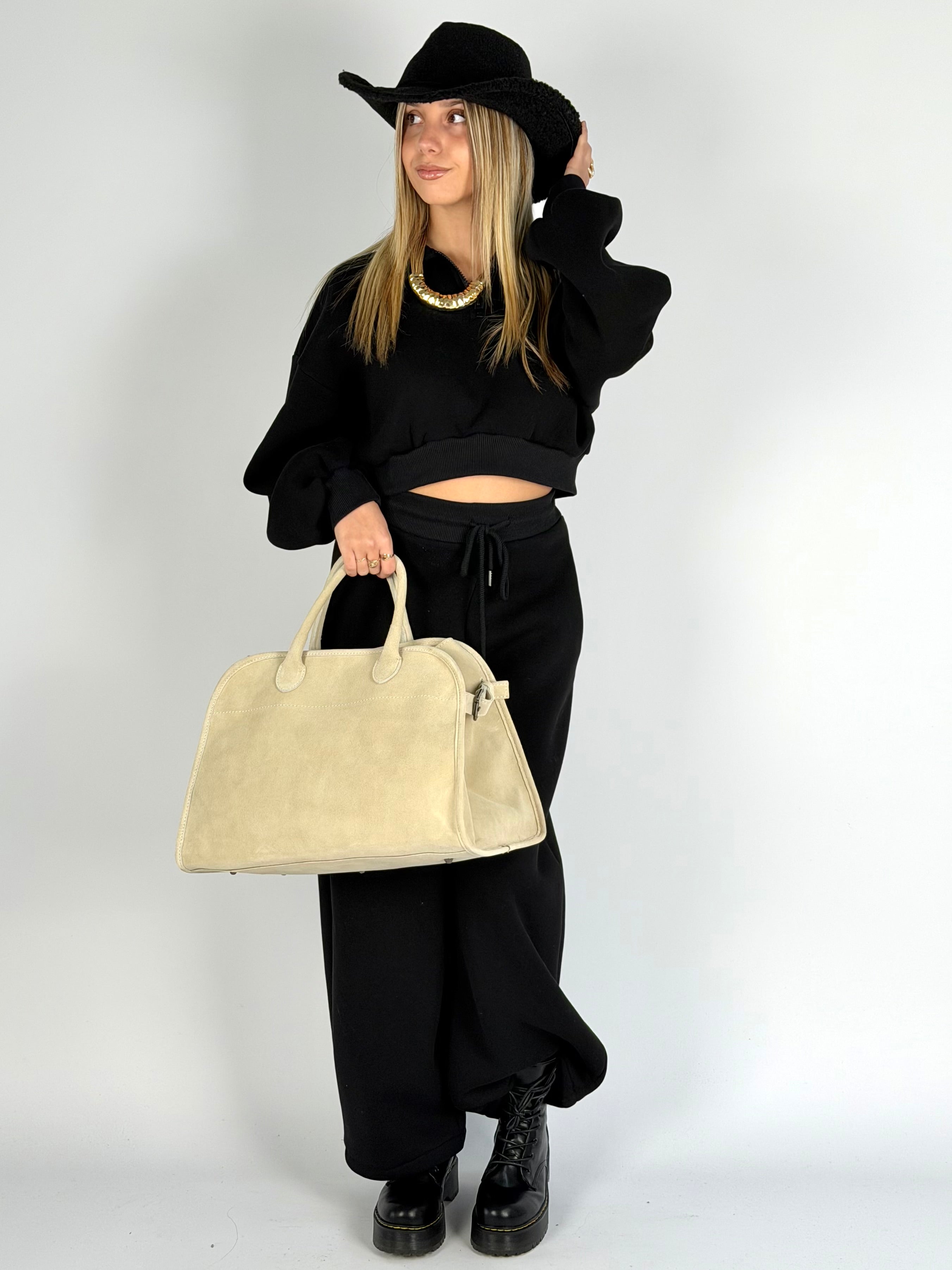 Felpa tuta sportiva Diva nera