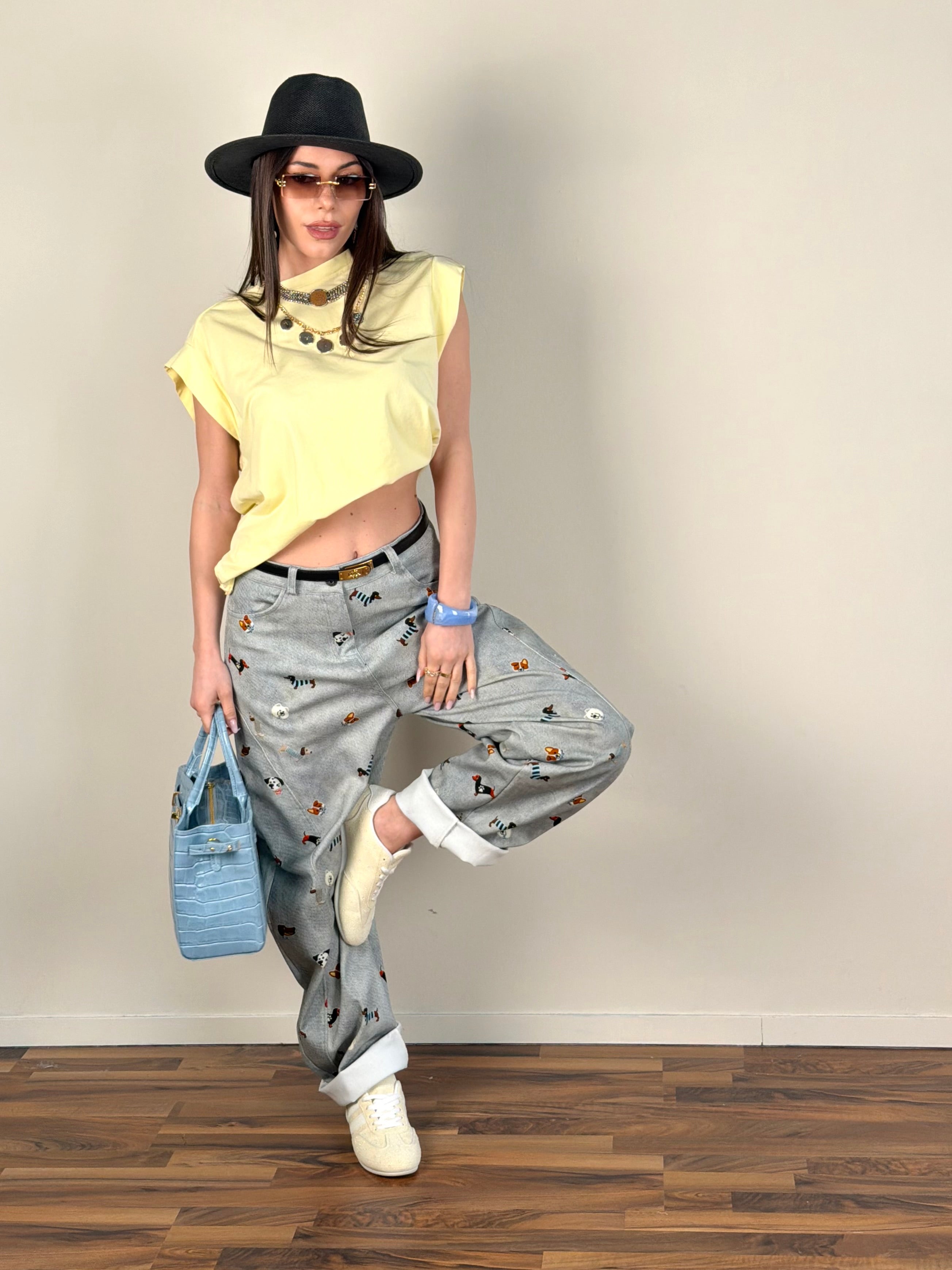 T-shirt Monica gialla