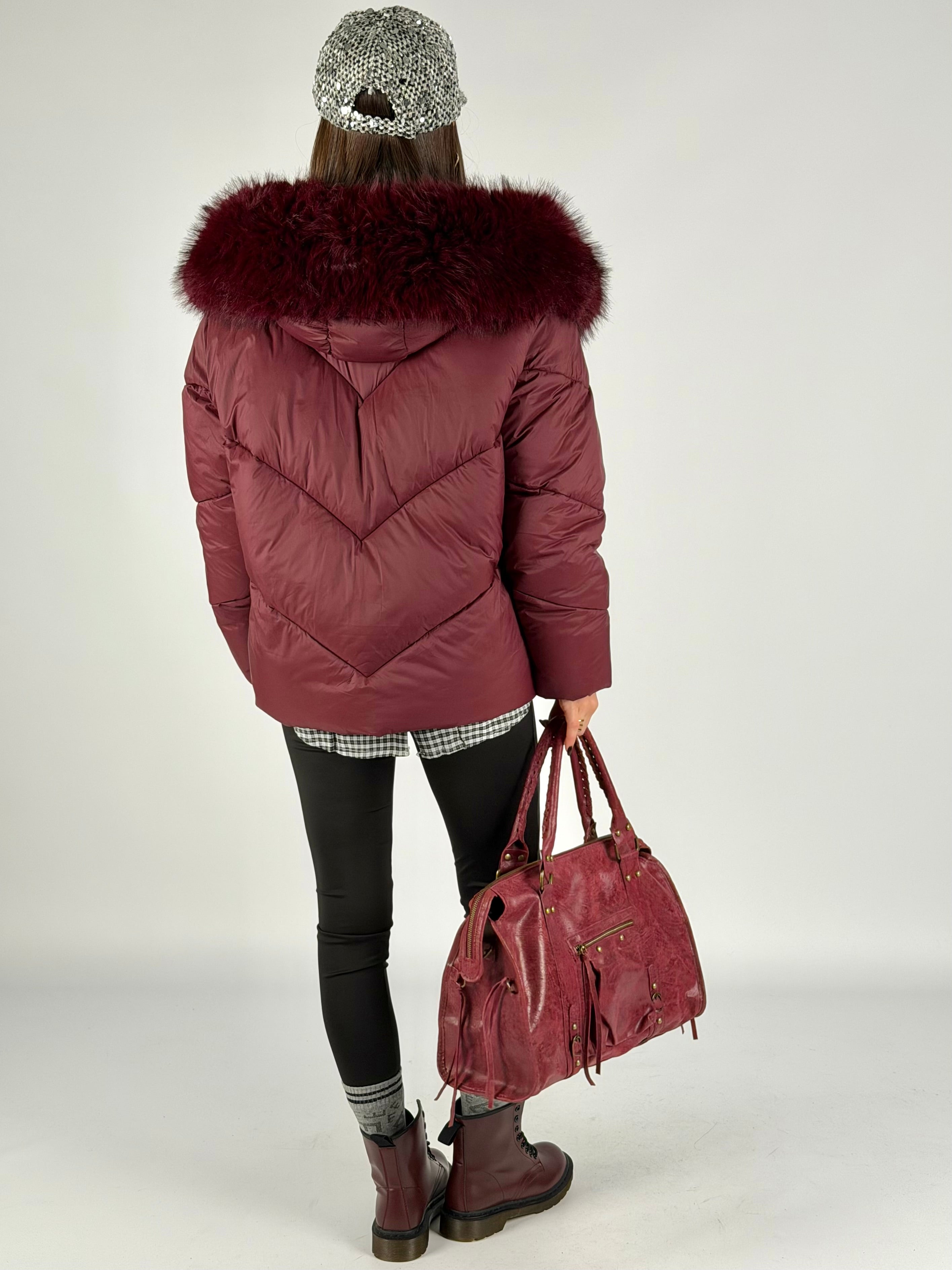 Piumino Margot bordeaux