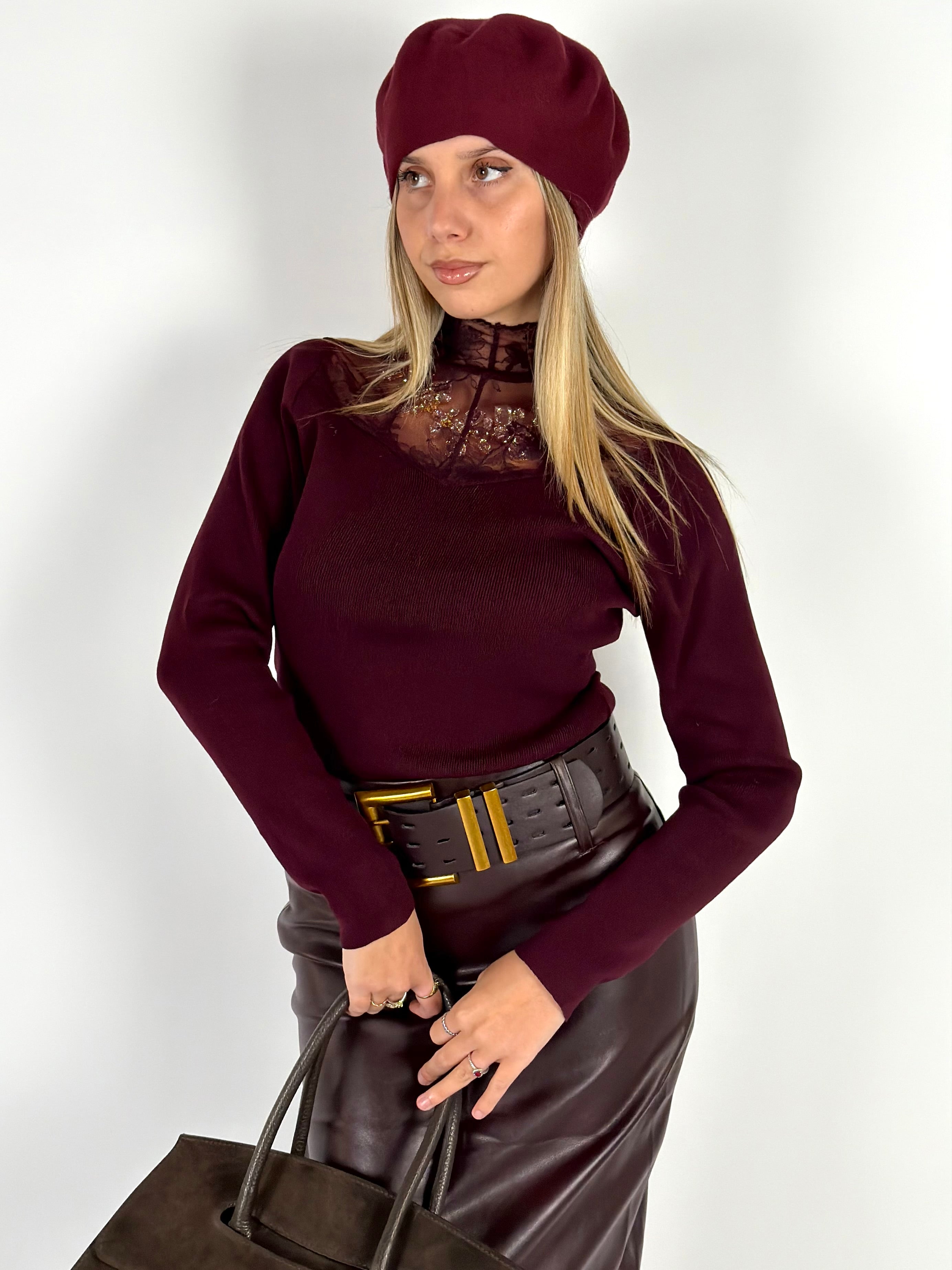 Maglia Rihanna bordeaux