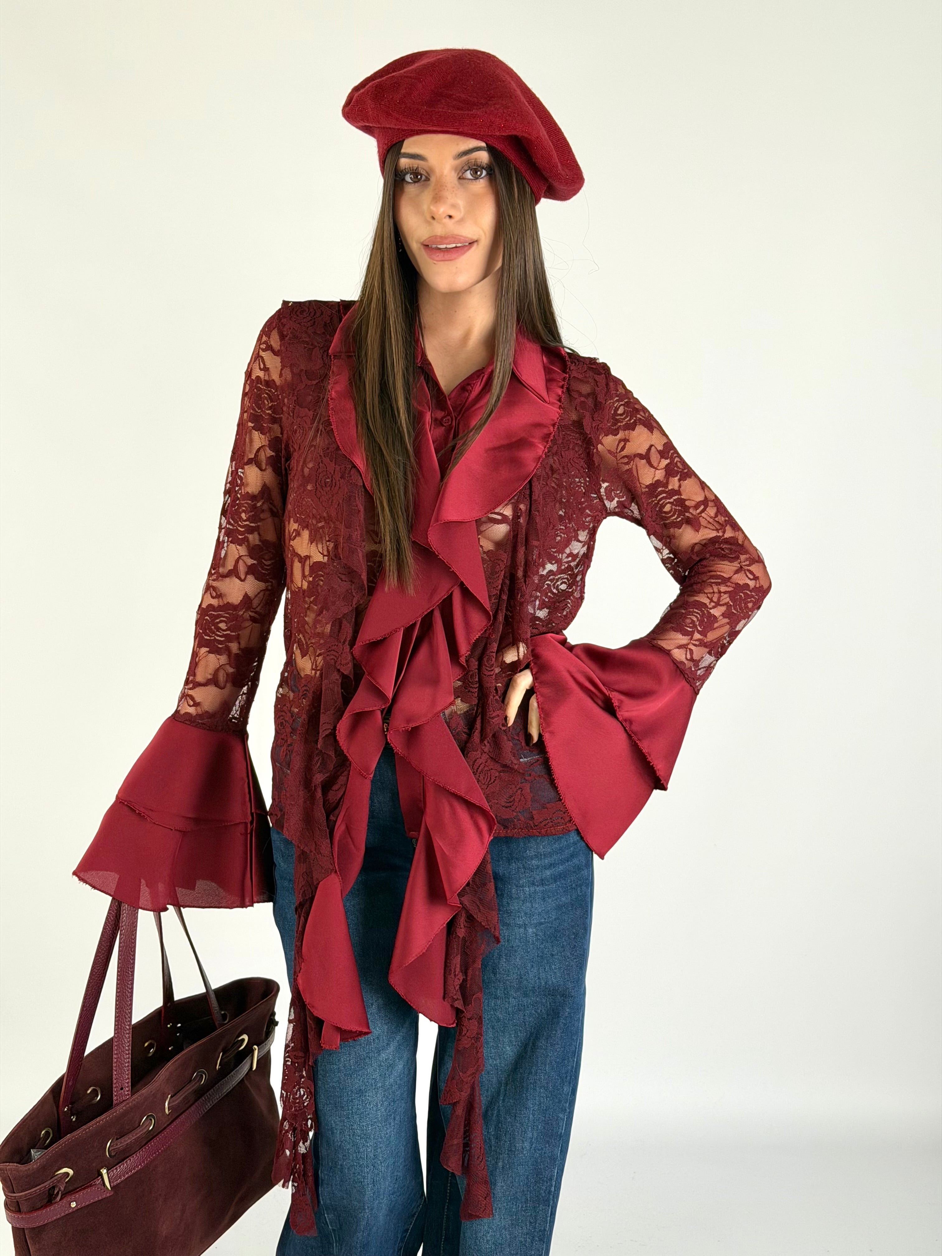 Camicia Marilú bordeaux