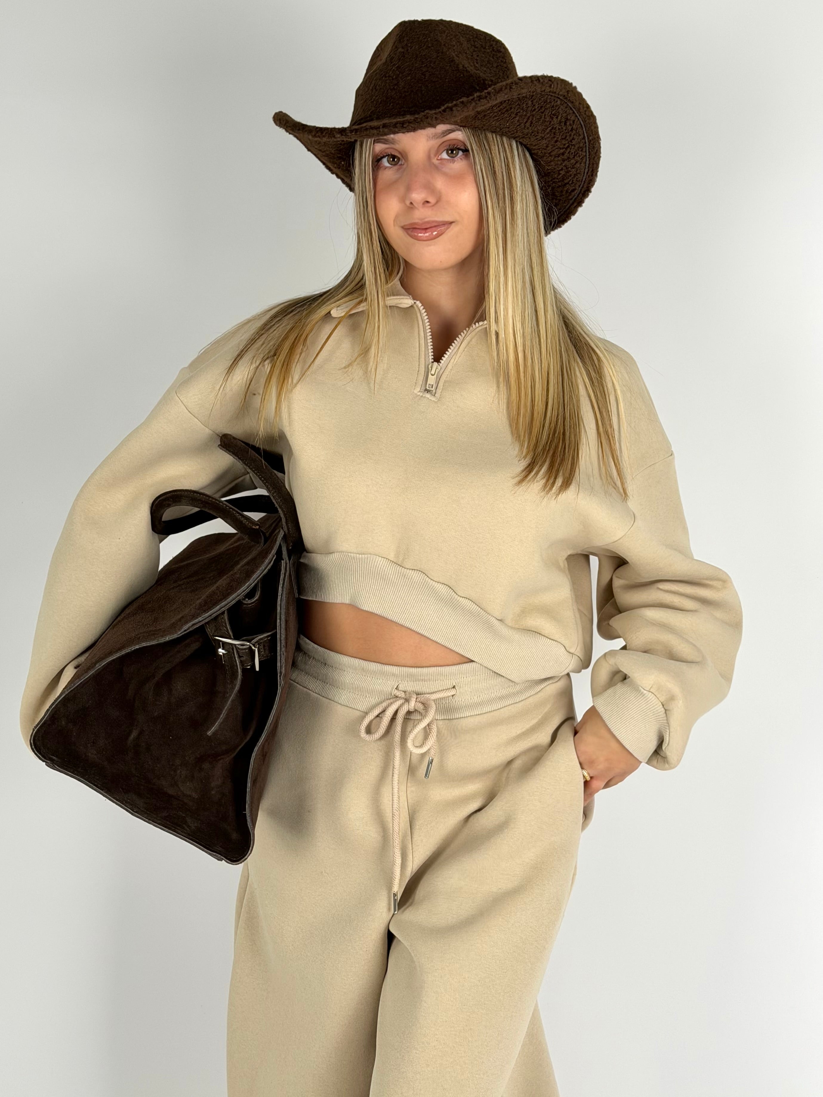 Felpa tuta sportiva Diva beige