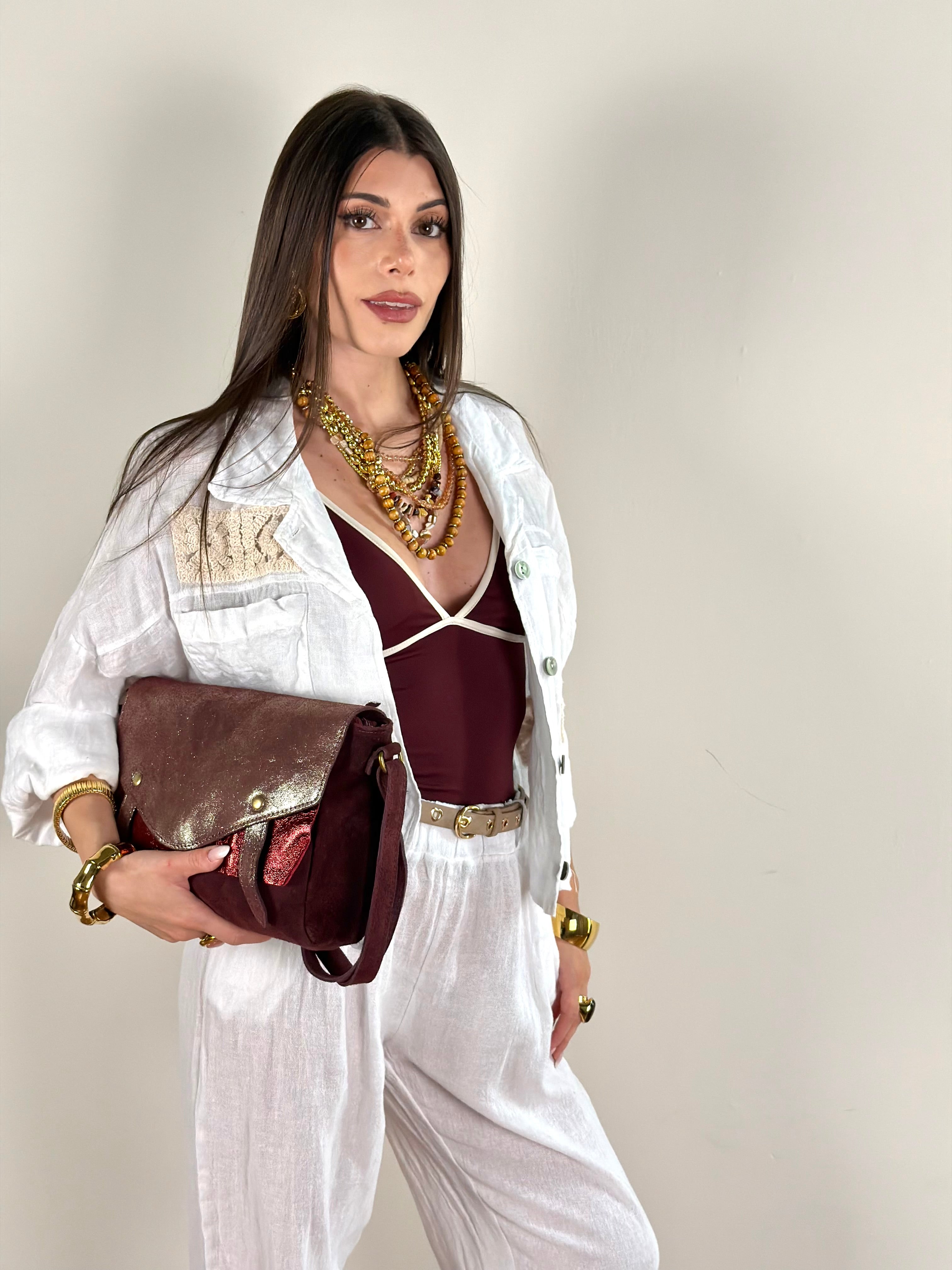 Camicia puro lino Kora bianca
