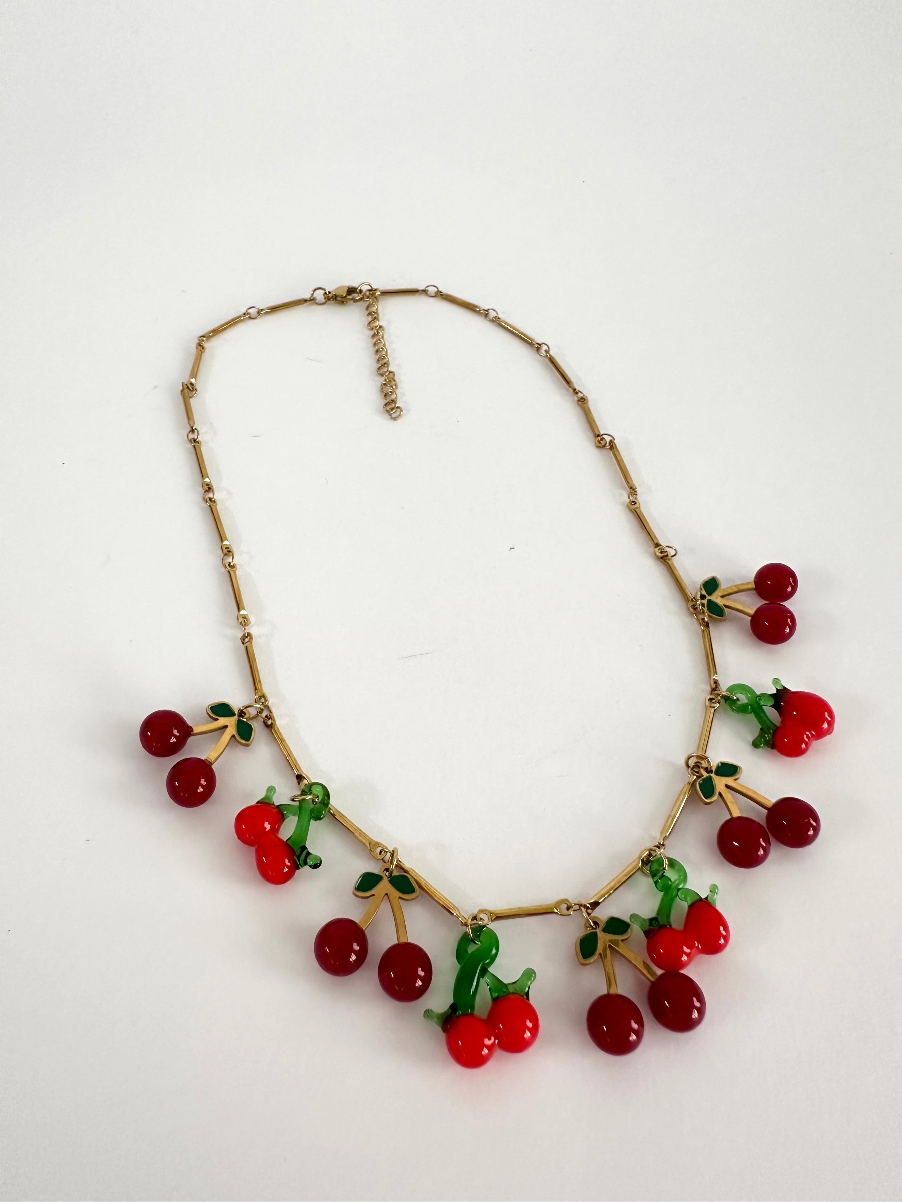 Collana fruit gold cherry