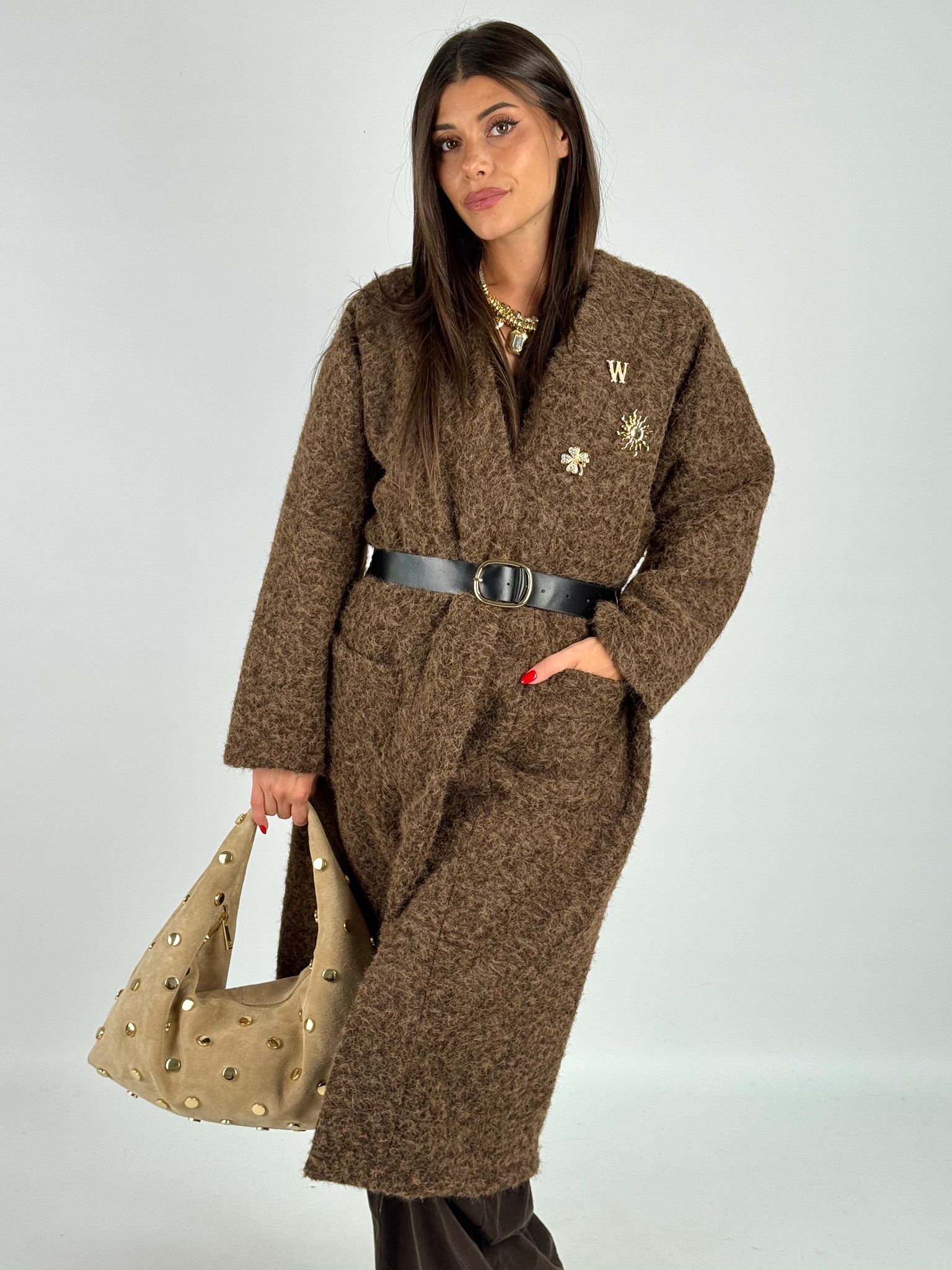 Cappotto spille moro