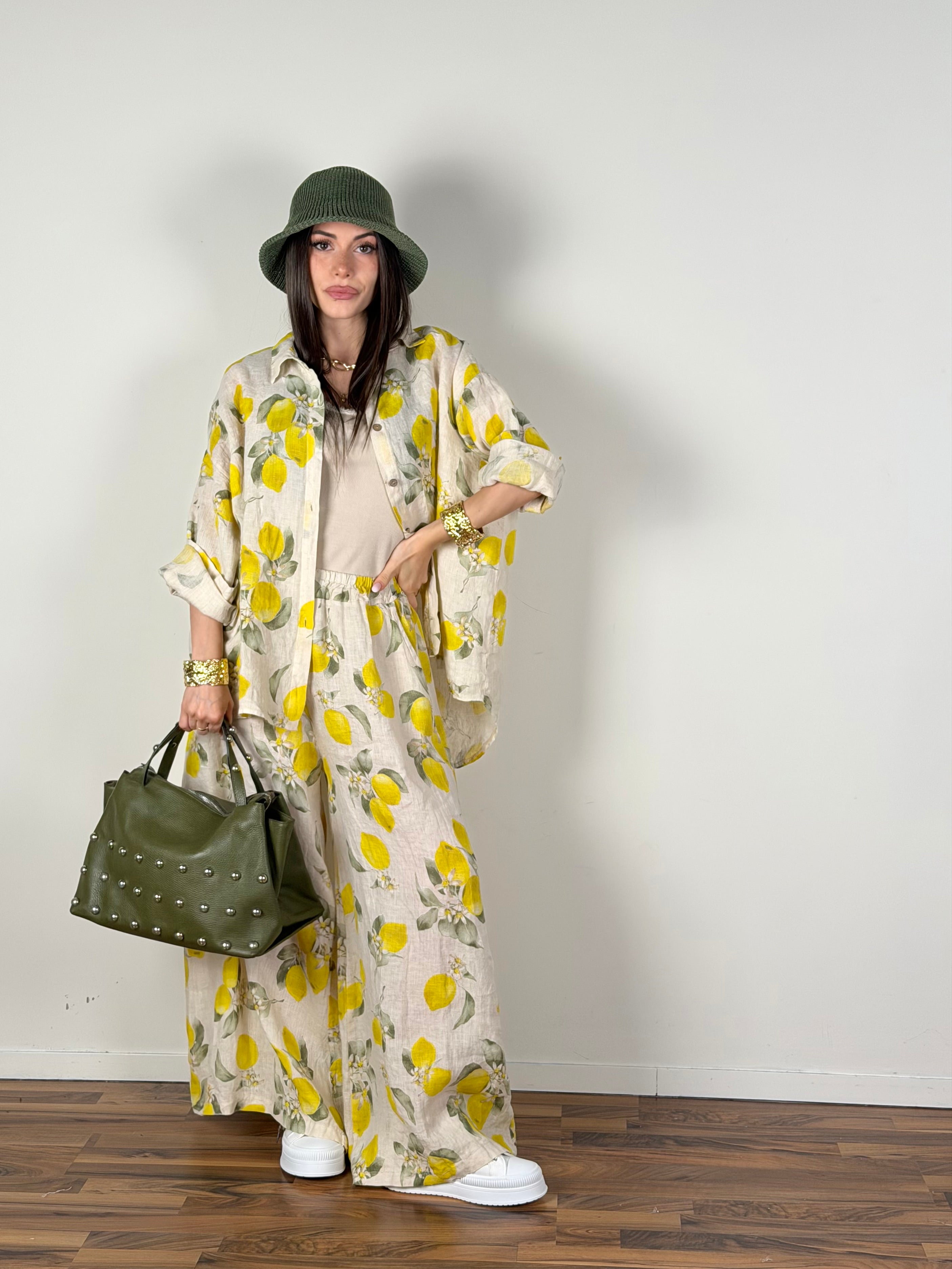 Camicia puro lino Lemon
