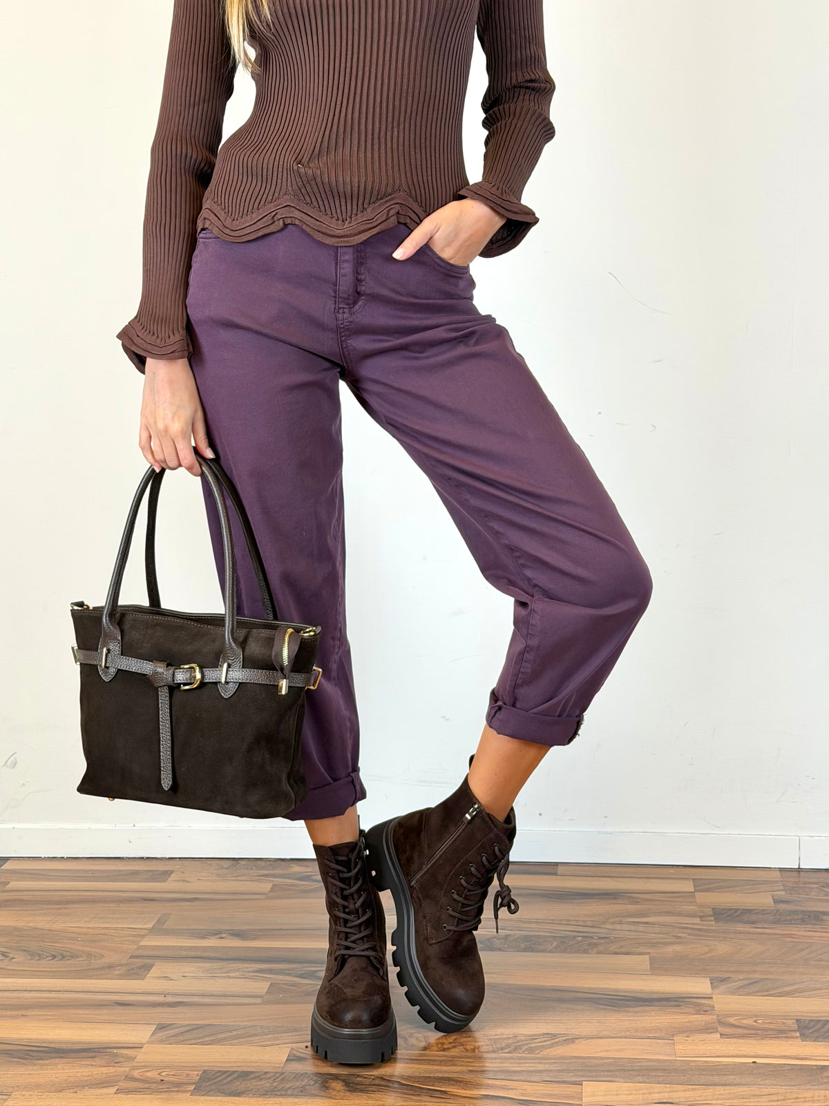 Pantalone Kimmy bordeaux