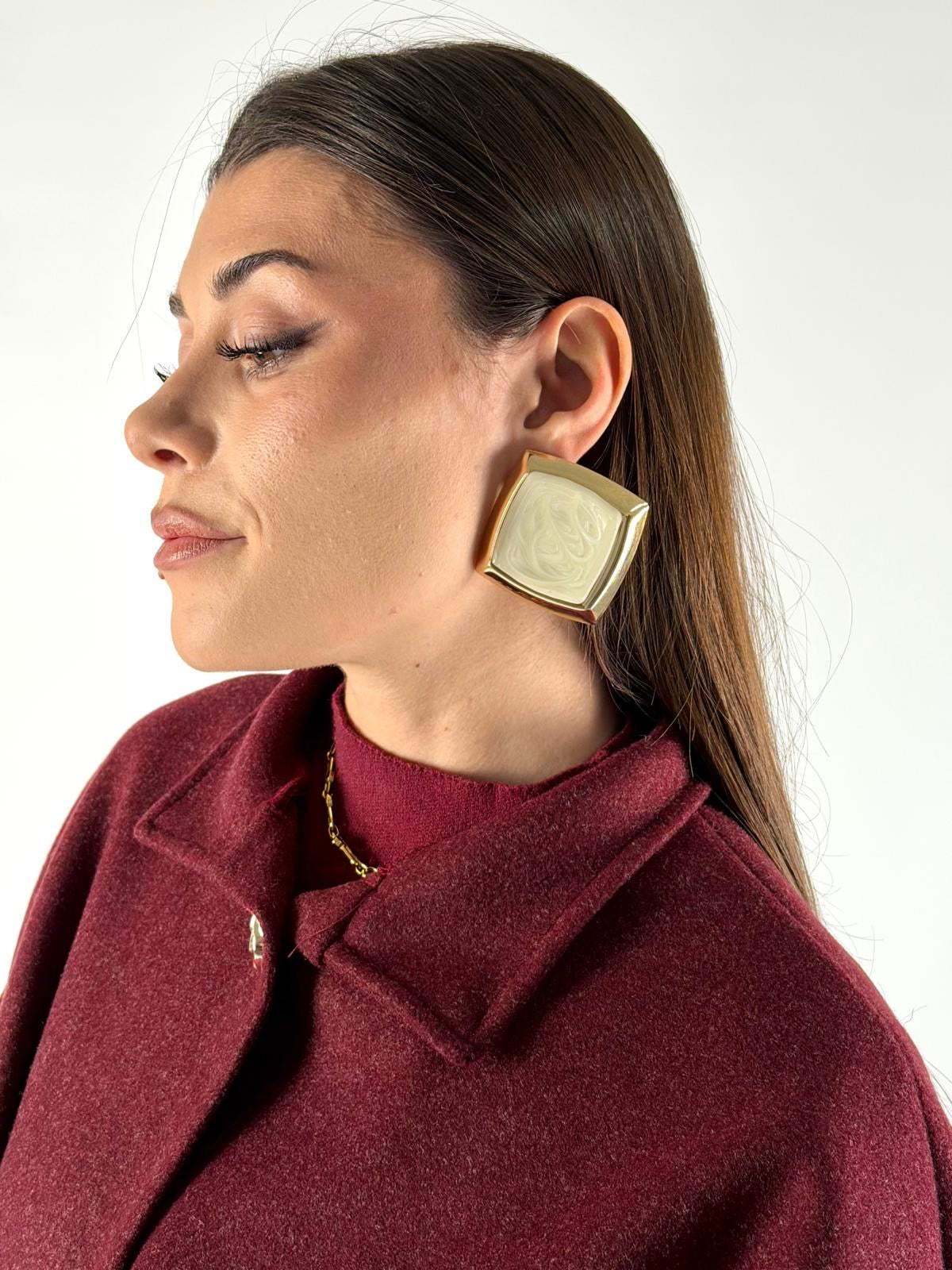 Orecchini pietra rombi - 2 colori