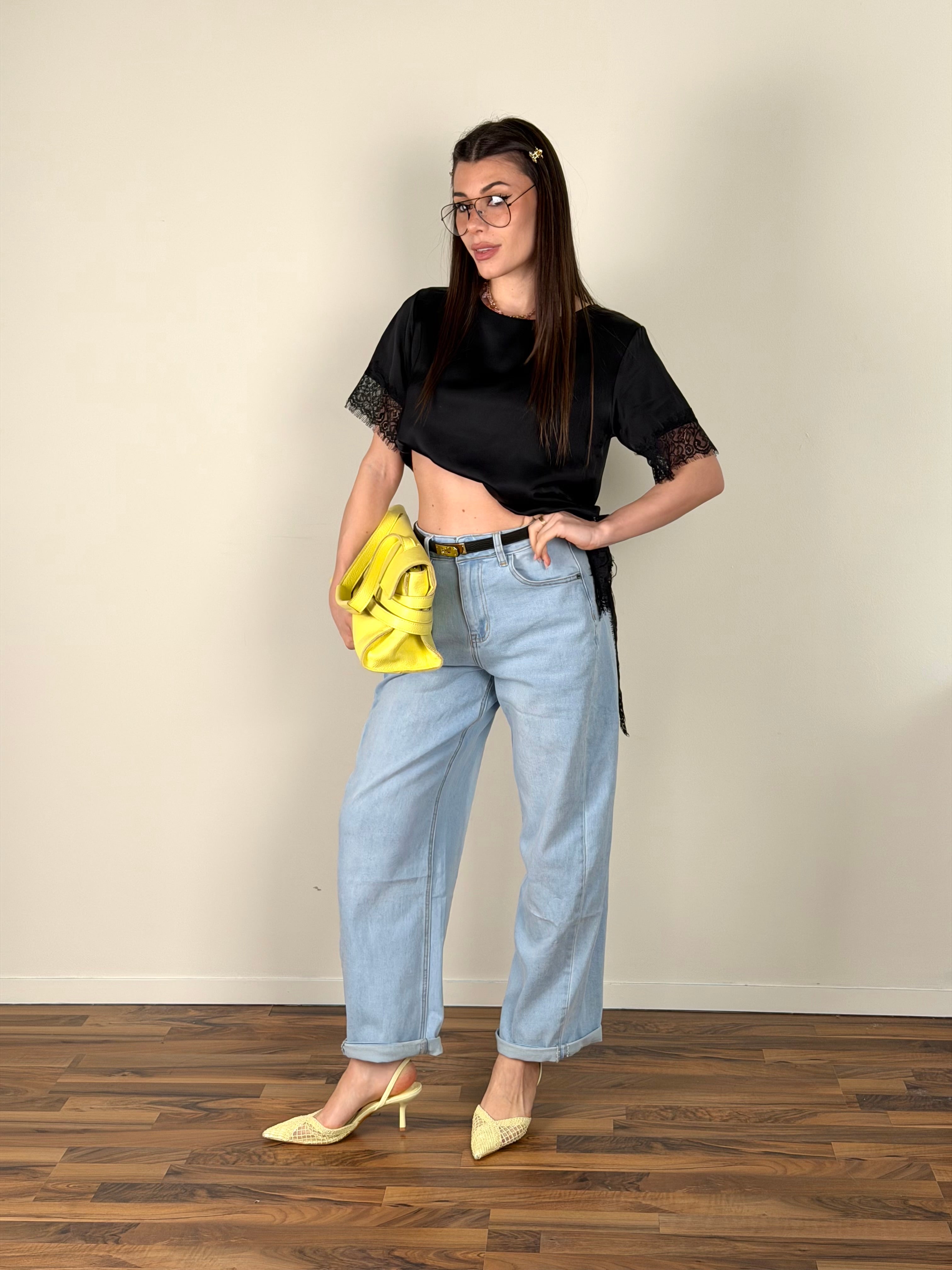 Maglia trasversale nero